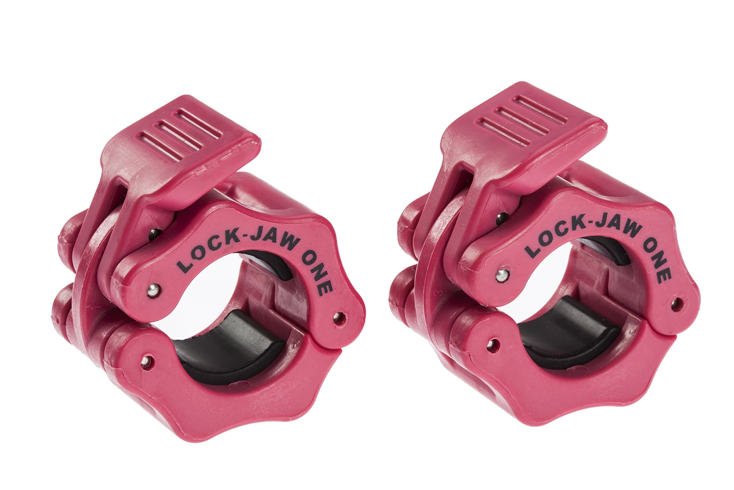 Lock-Jaw Unisex Adult One-Inch Standard 9Pair - 1 Inch /25Mm, Pink Barbell Collar - 1"