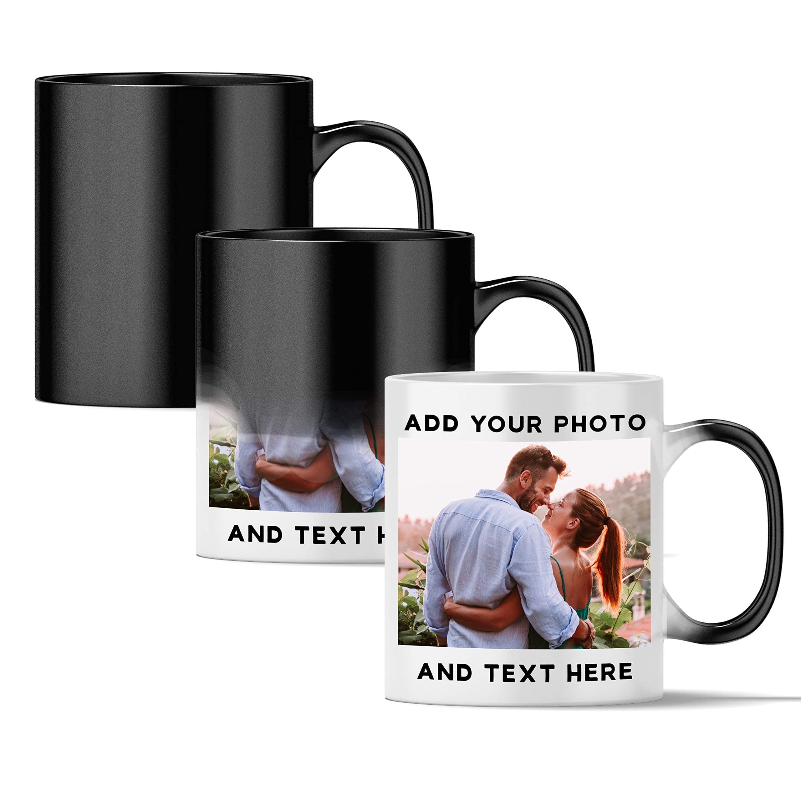 Brd Gifts Personalized Magic Mug - Custom Color Changing Mug , 11 oz Personalized Coffee Mug with Photo, Picture - Heat Sensitive Custom Coffee Mug , Color Changing Cups, Tazas Magicas Personalizadas