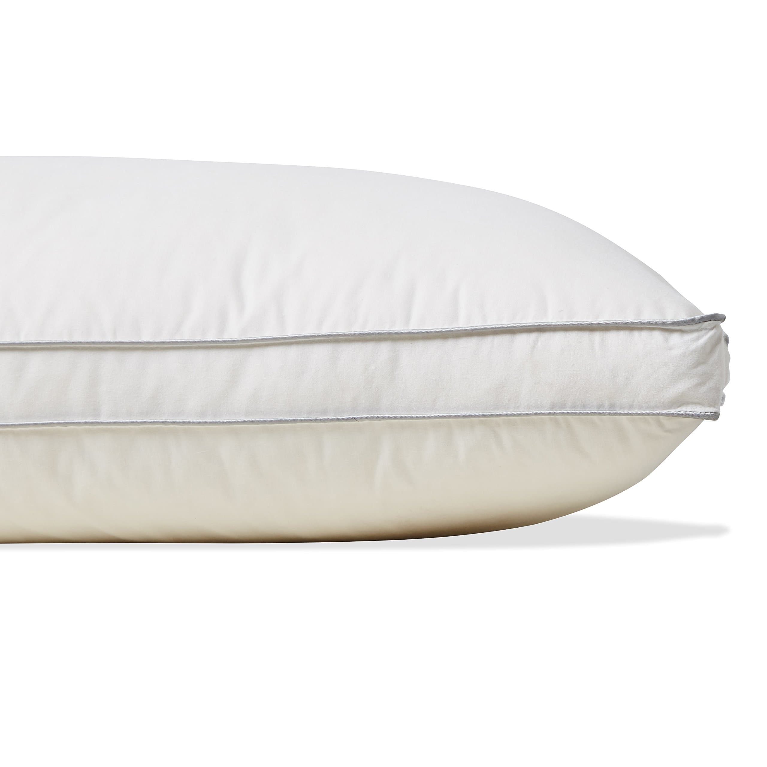SOAK AND SLEEP Snow White Goose Down Pillow - Standard Size - Firm Support (Pack of Two)