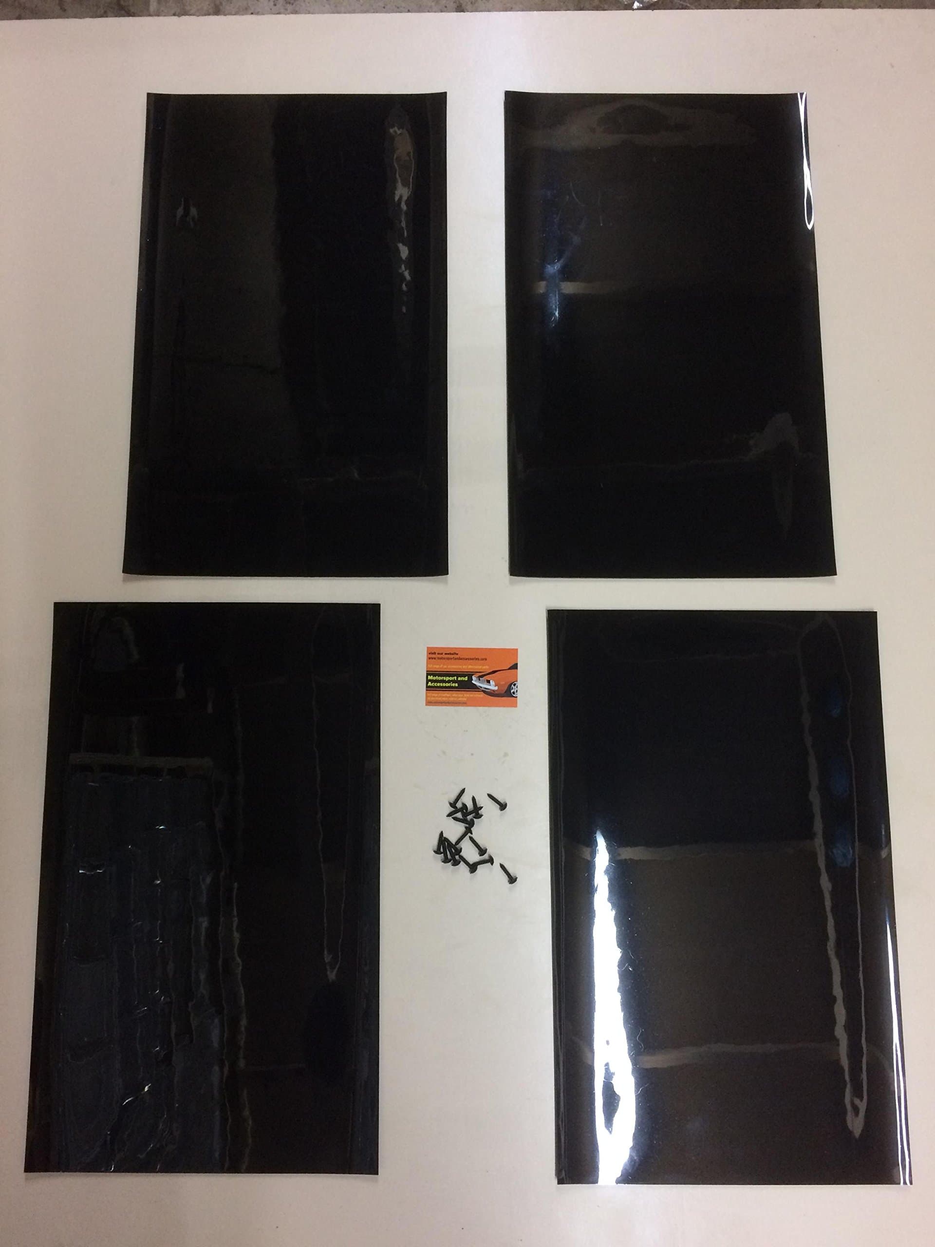 RALLY MUDFLAPS BLACK 500mm x 300mm 3MM PVC - MSA RALLY MUDFLAPS