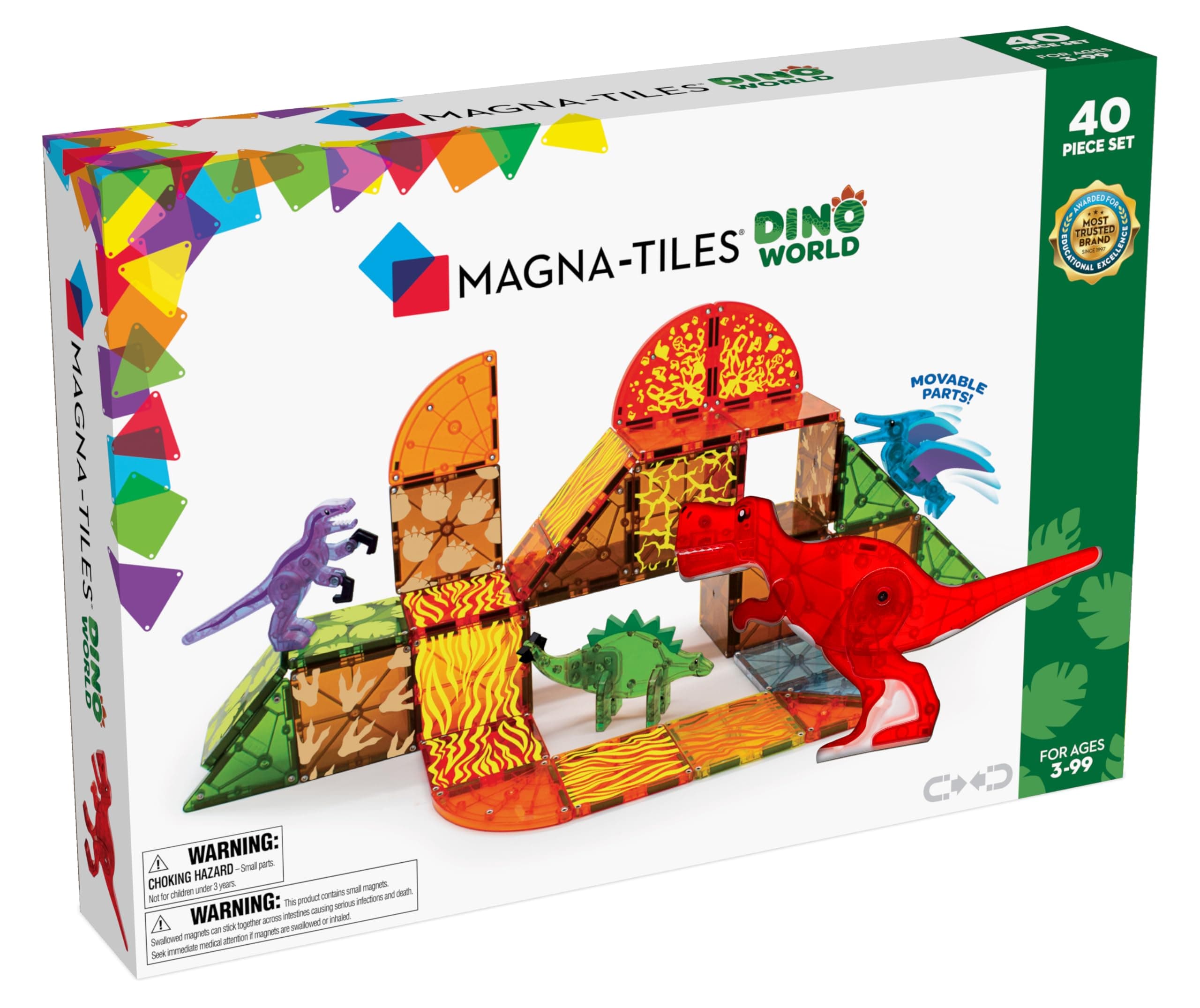 MAGNA-TILES - Set Dino World - Magnetic Speelgoed 40 pieces