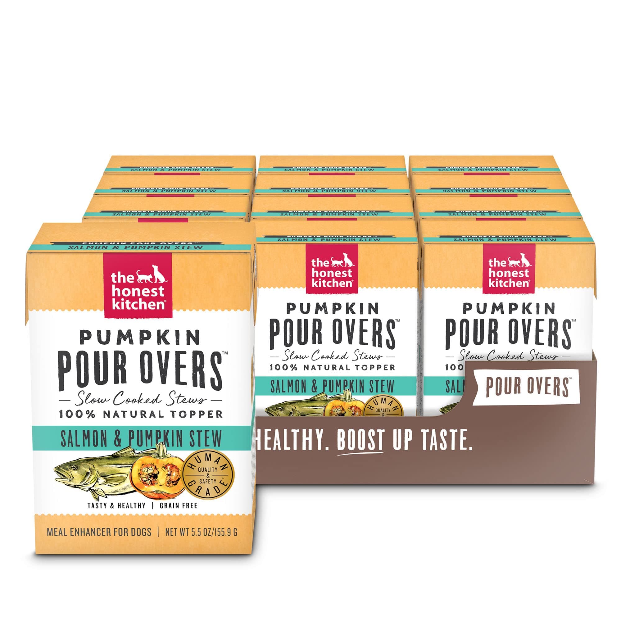 The Honest KitchenPumpkin POUR OVERS™: Salmon & Pumpkin Stew Dog Food Topper, 5.5 oz x12