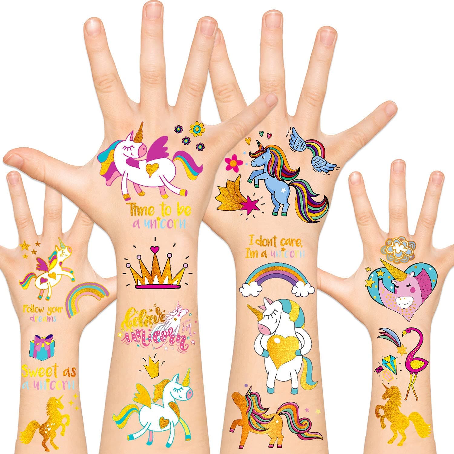 Leesgel Kids Party Supplies,90pcs Glitter Temporary Tattoos for Kids, Animal Party Favors Gifts Tattoo stickers, School Games Toys Party Decorations Birthday Stuff for Girls Boys