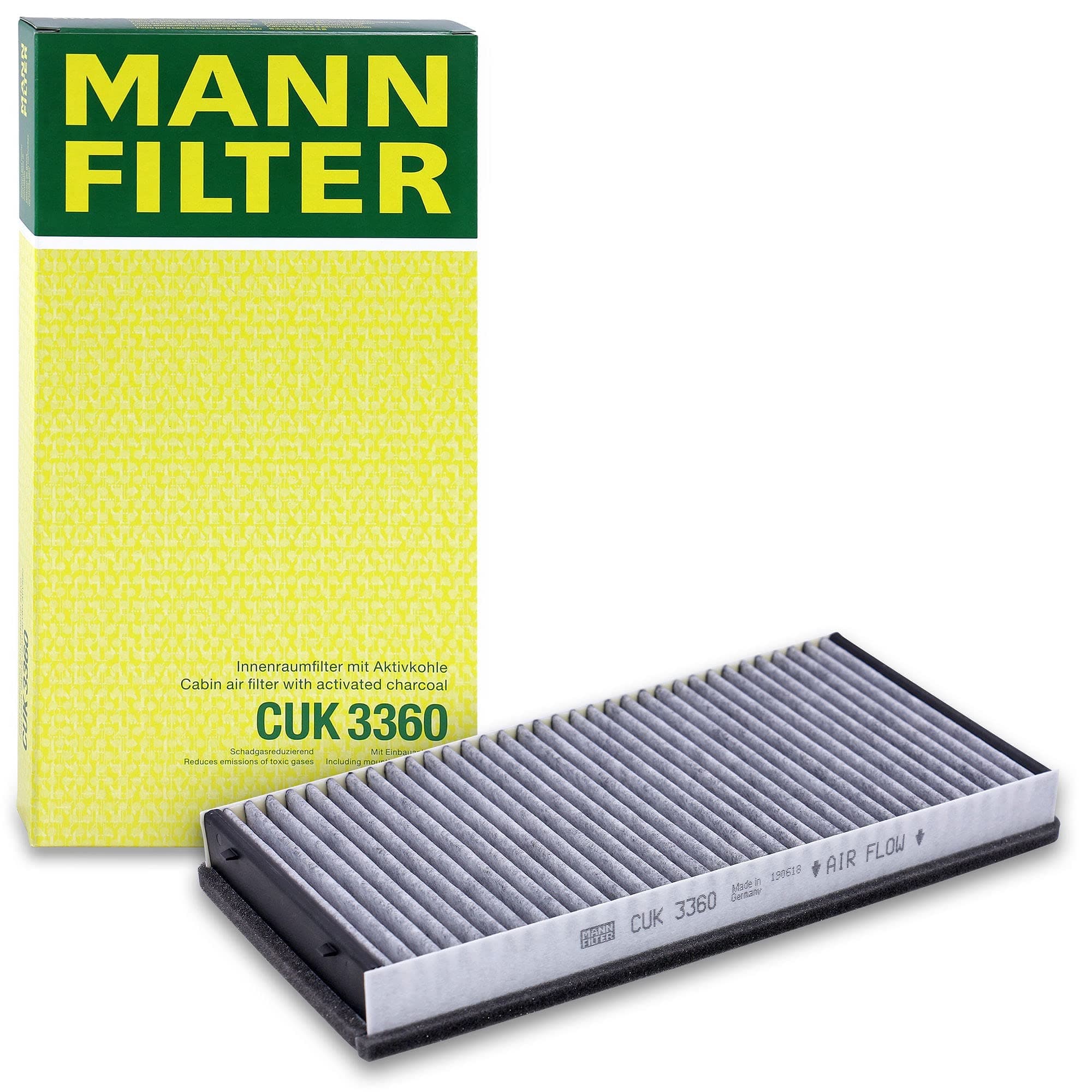 Mann-Filter CUK 3360 Cabin Filter With Activated Charcoal for select Porsche models