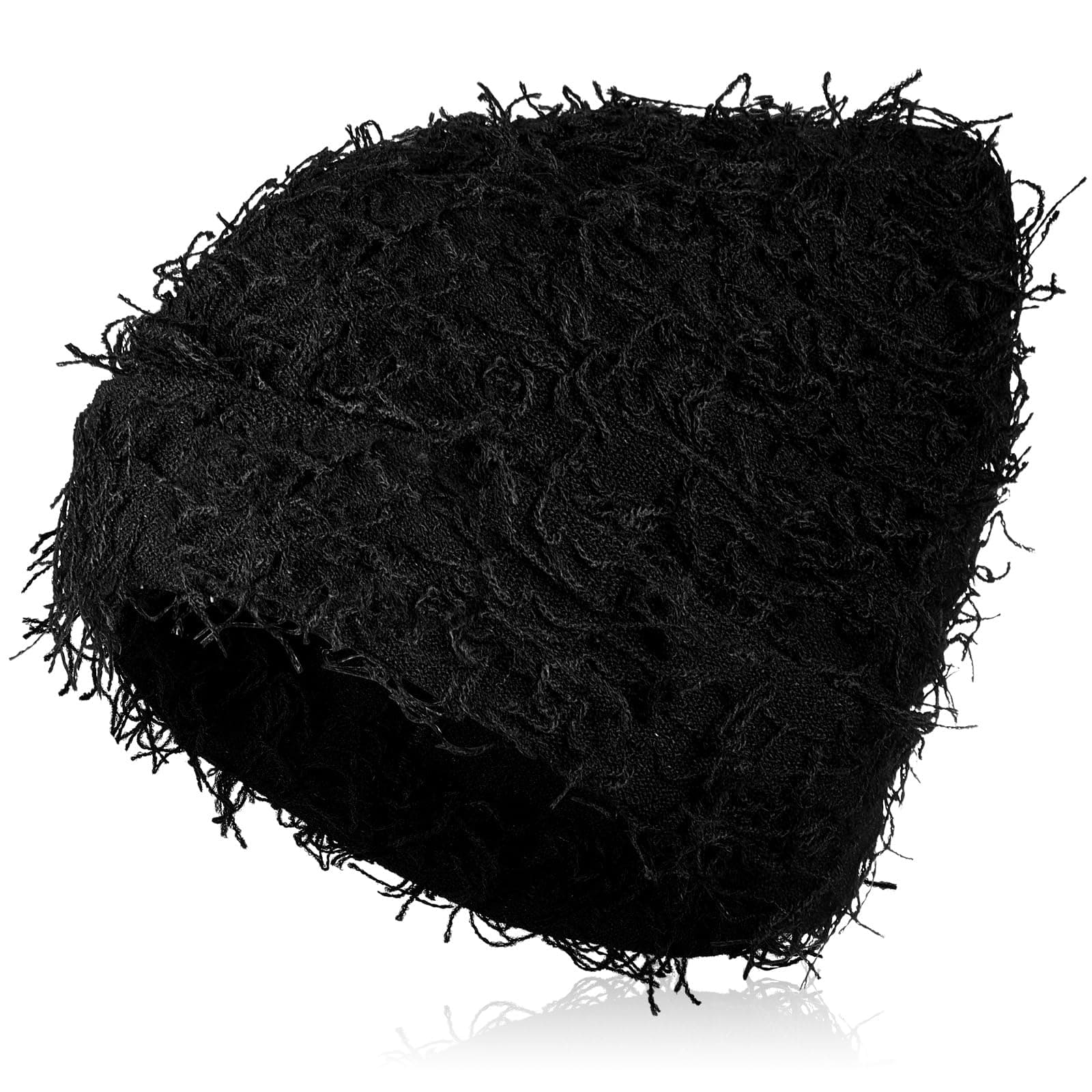 Chuarry Distressed Knitted Beanie Fuzzy Winter Hats Thick Warm Beanies Snow Hats Skull for Women Men Outdoor Ski Knit Cap