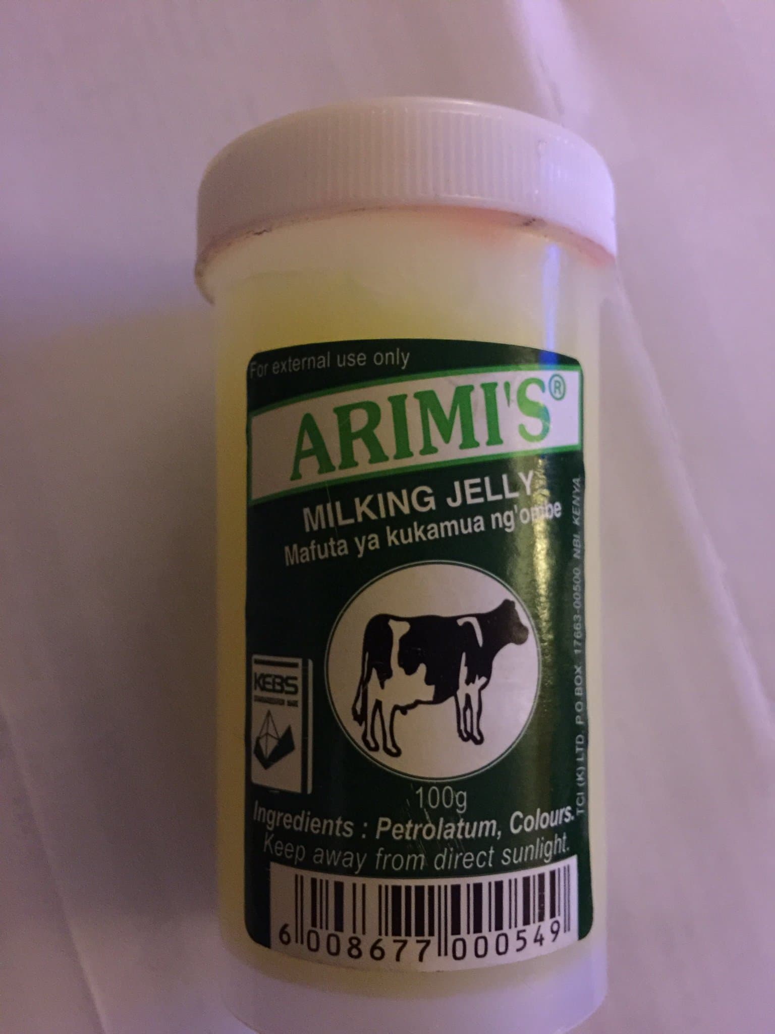 Arimi's Milking Jelly Mafuta Ya Kukamua Ng'ombe