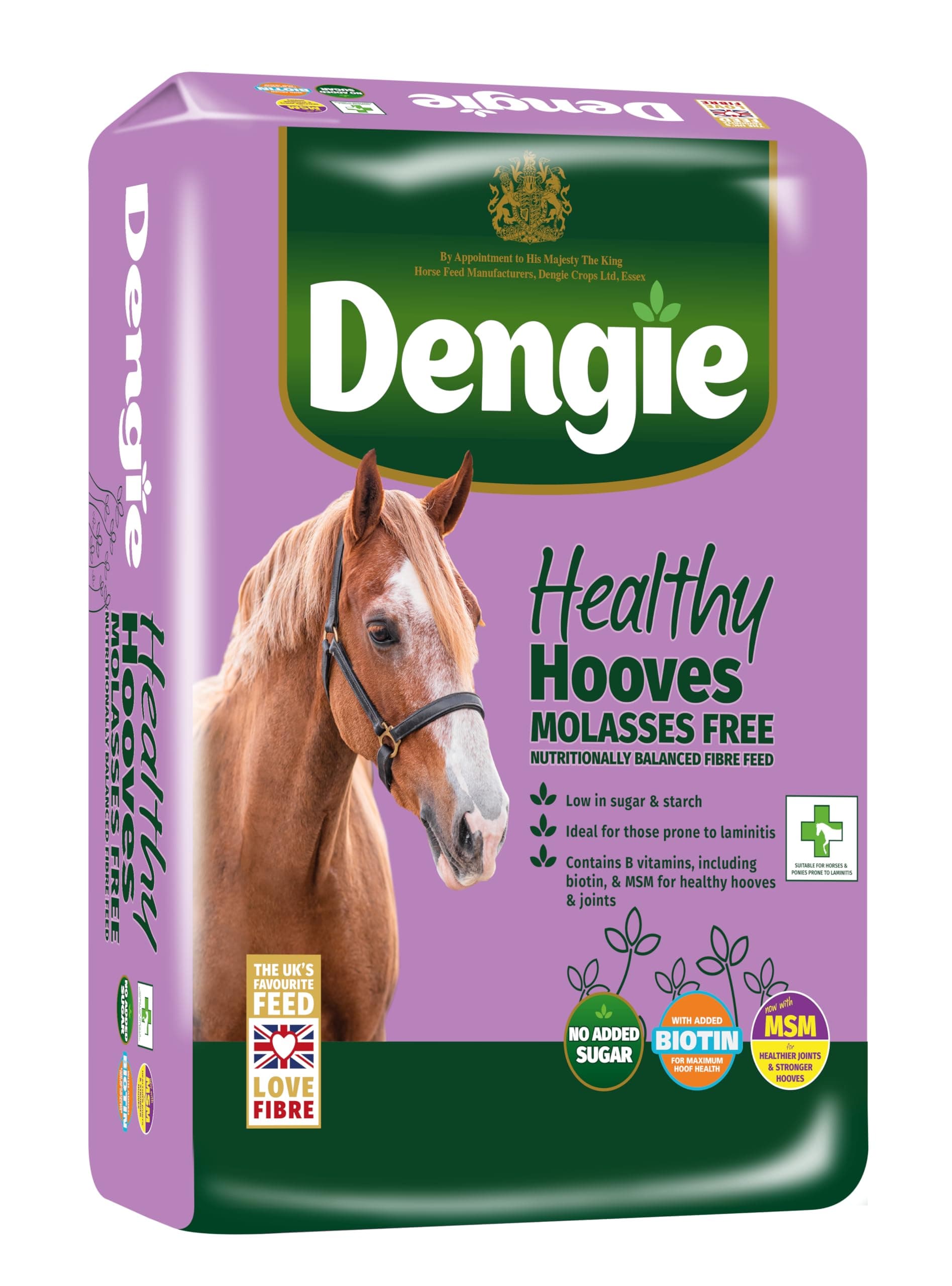 Healthy Hooves Molasses Free 20kg Balanced Horse Feed - Low Sugar Complete Horse Food with Biotin & MSM for Hoof Health. Suitable for Ponies Prone to Laminitis.