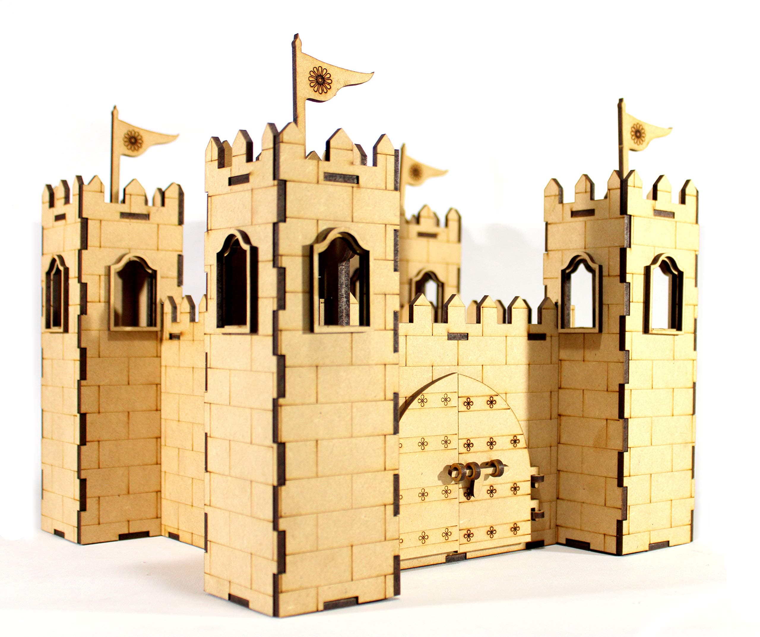 StonKraft Wooden 3D Puzzle Castle - Big Size and Indian Fort - Home Decor, Construction Toy, Modeling Kit, School Project - Easy to Assemble