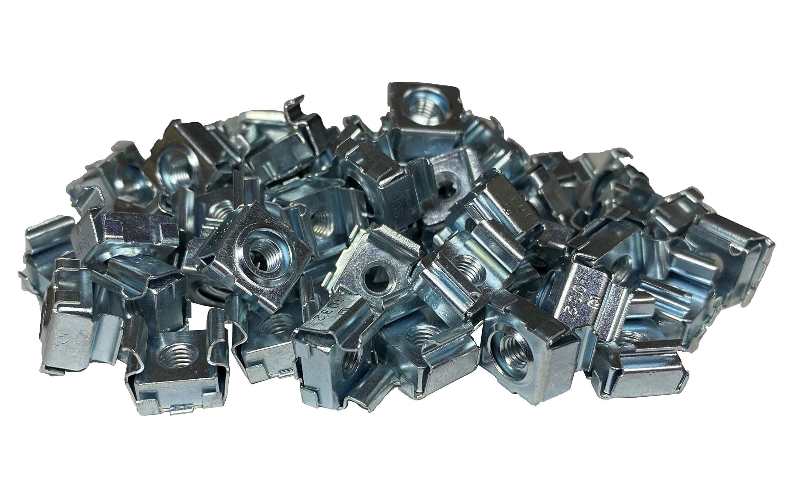 RackGold® Zinc 10-32 Snap-in Cage Nuts 50 Pack - USA Made