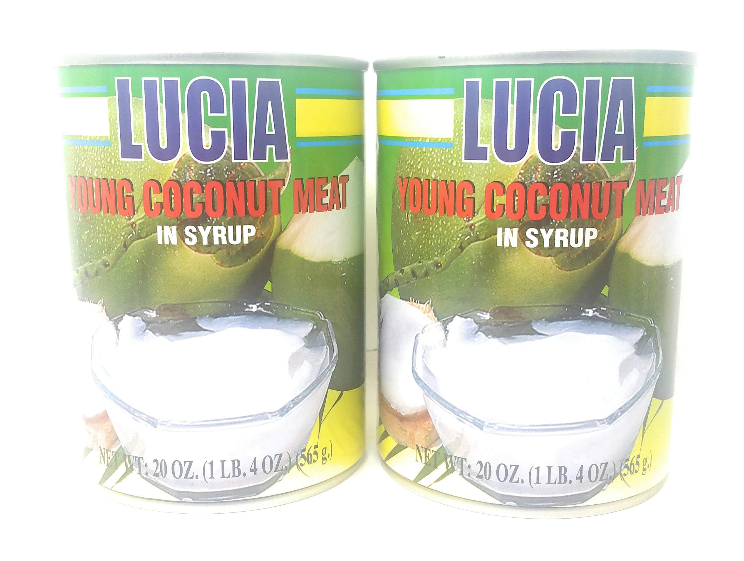 Lucia Young Coconut in Syrup (Young Coconut Meat, 2 Pack)