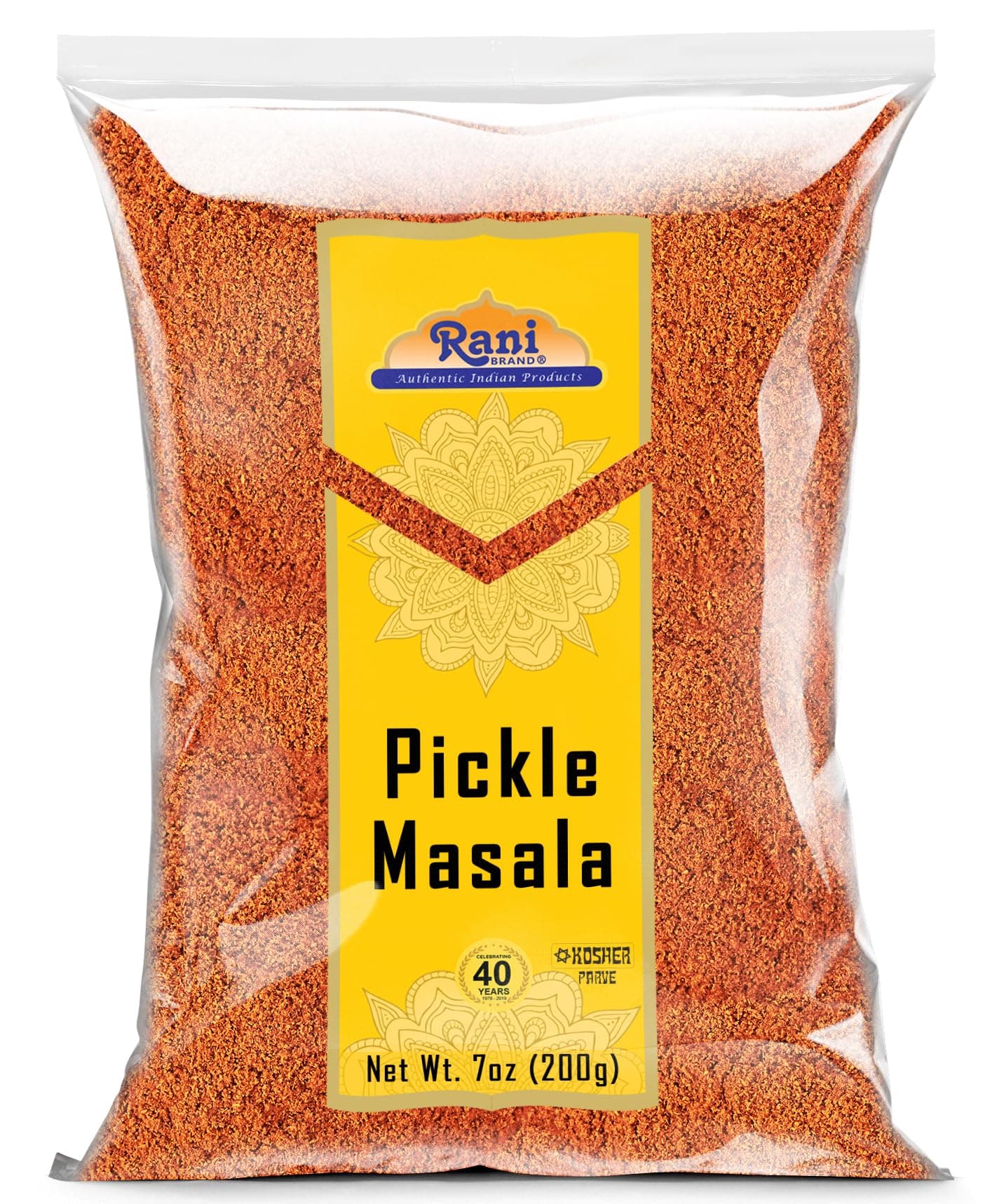 Rani Pickle (Achar) Masala Indian Spice Blend 7oz (200g) ~ All Natural | Vegan | Gluten Friendly | NON-GMO | Kosher | No colors | Indian Origin
