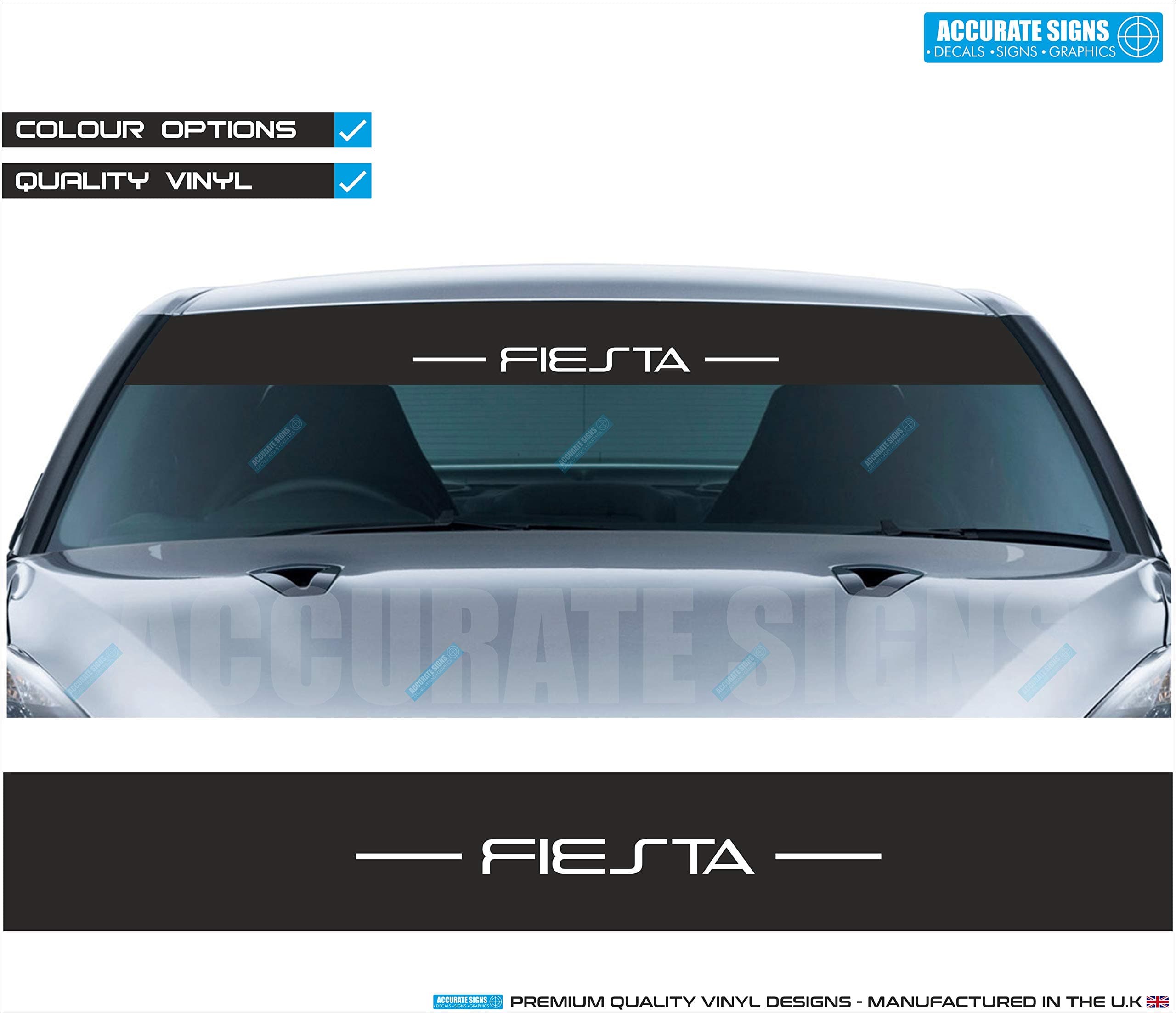 Sunstrip for Fiesta 1400 x 200mm Windscreen banner Graphics Decals Sticker