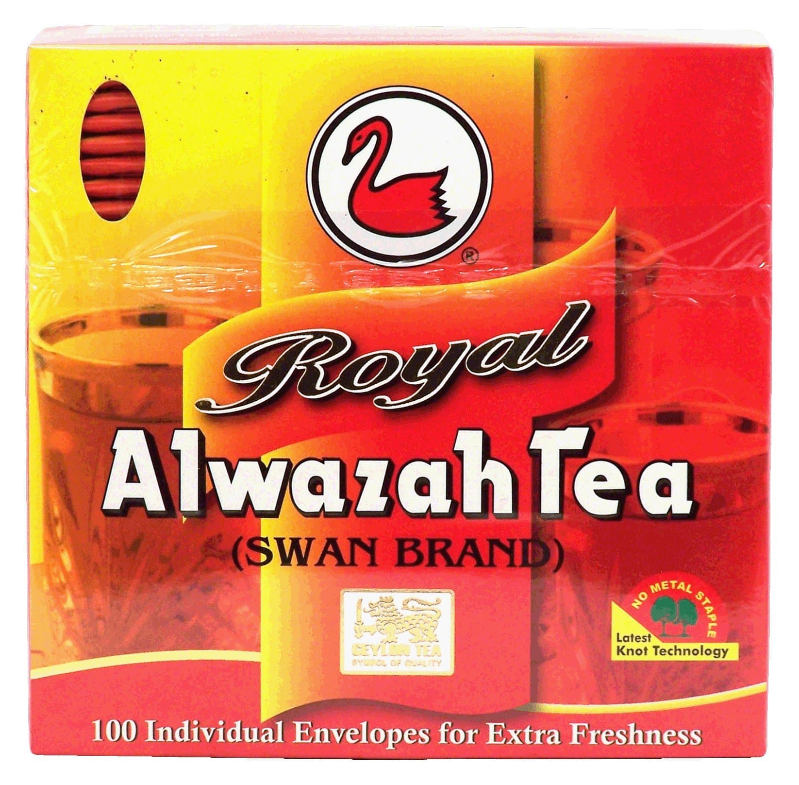 Alwazah Royal tea, 100% ceylon black tea, 100 x 2-gram bags