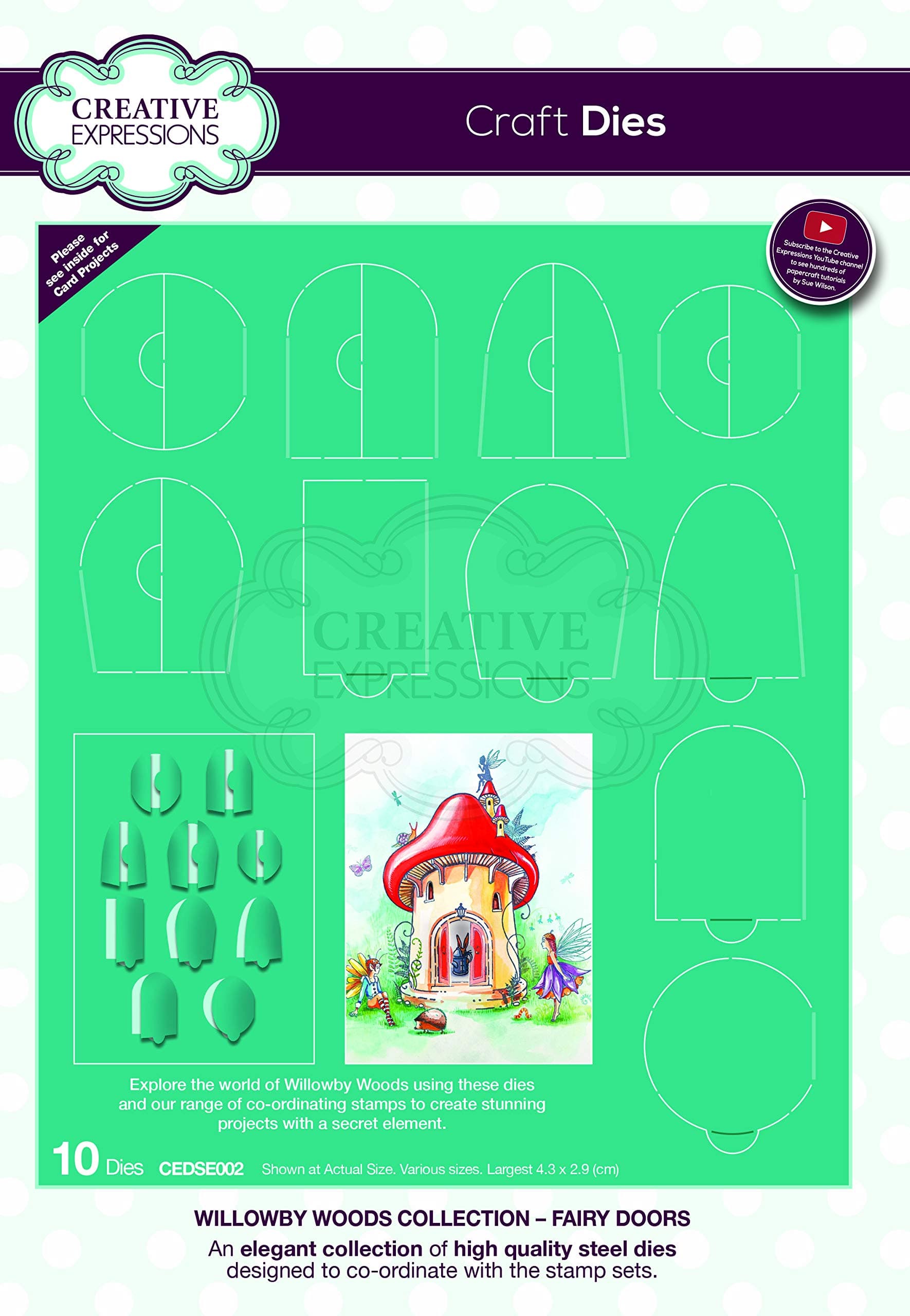 Creative Expressions Willowby Woods Collection - Fairy Doors Craft Die, 10 die Set, (CEDSE002)
