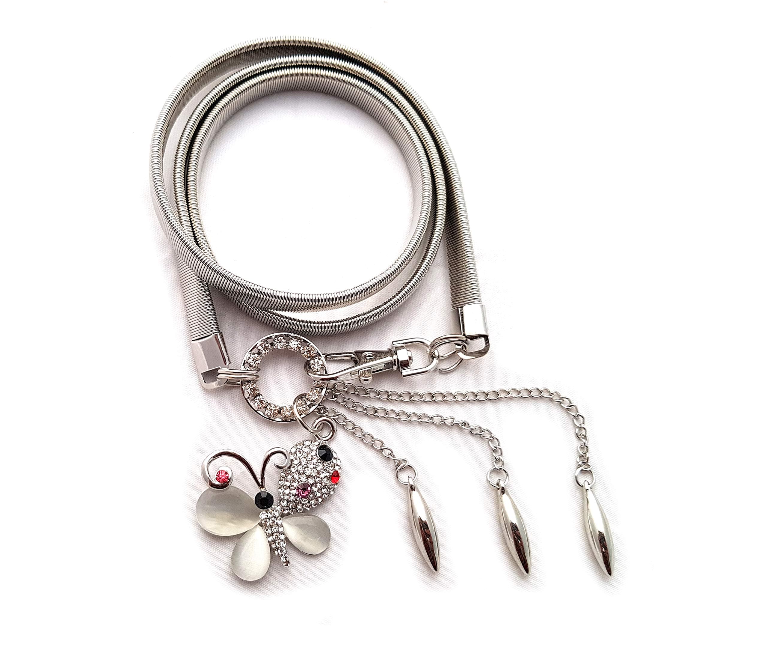 VRITRAZWomen And Girl Fashion Metal Stretchable Gold Plated Belly Chain Waist Belt Jewellery kamarband Waistband, Metal, Diamond