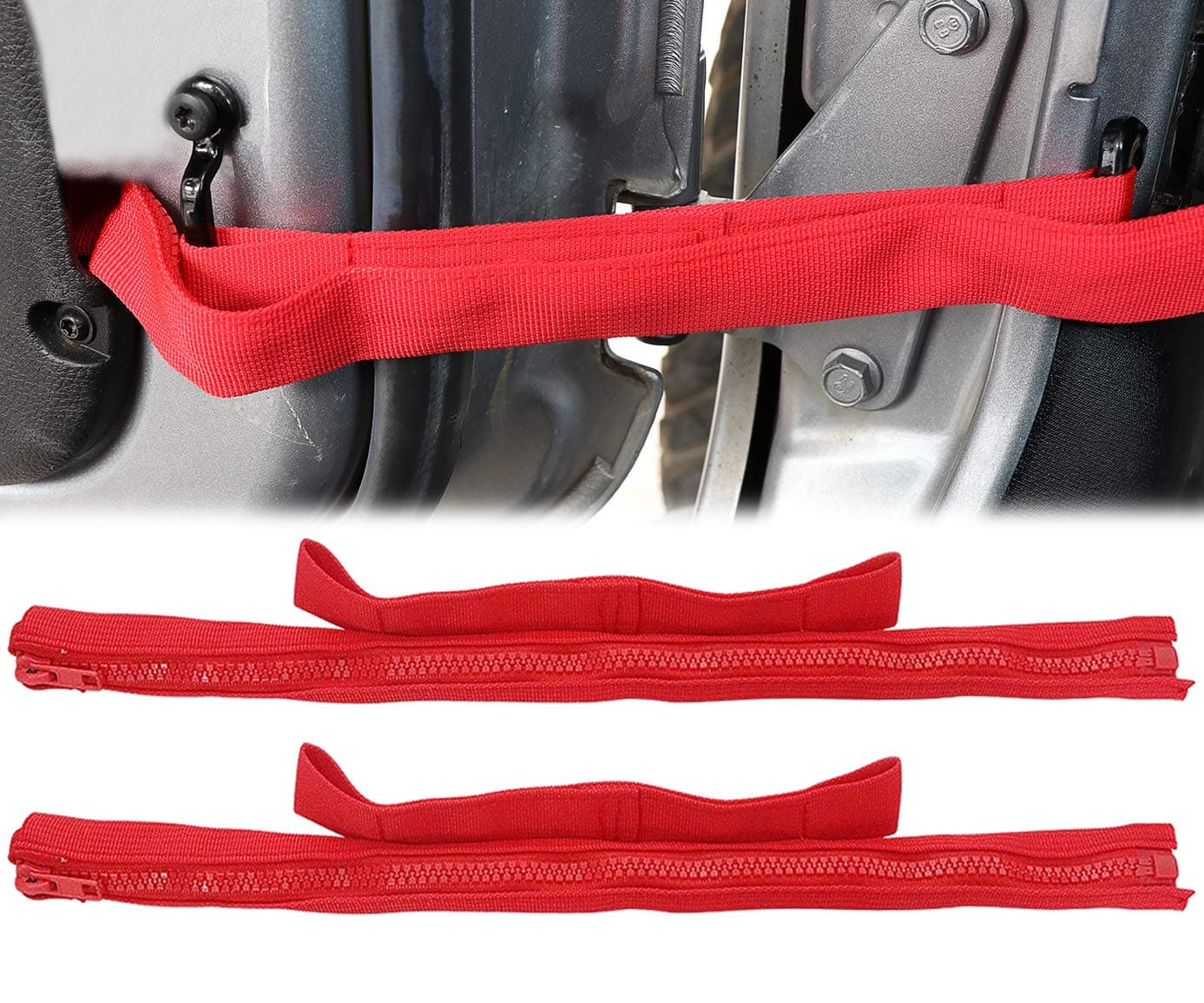 Door Limiting Check Straps Wire Protecting Harness for Jeep Wrangler JK 2007-2017, 2 Pack