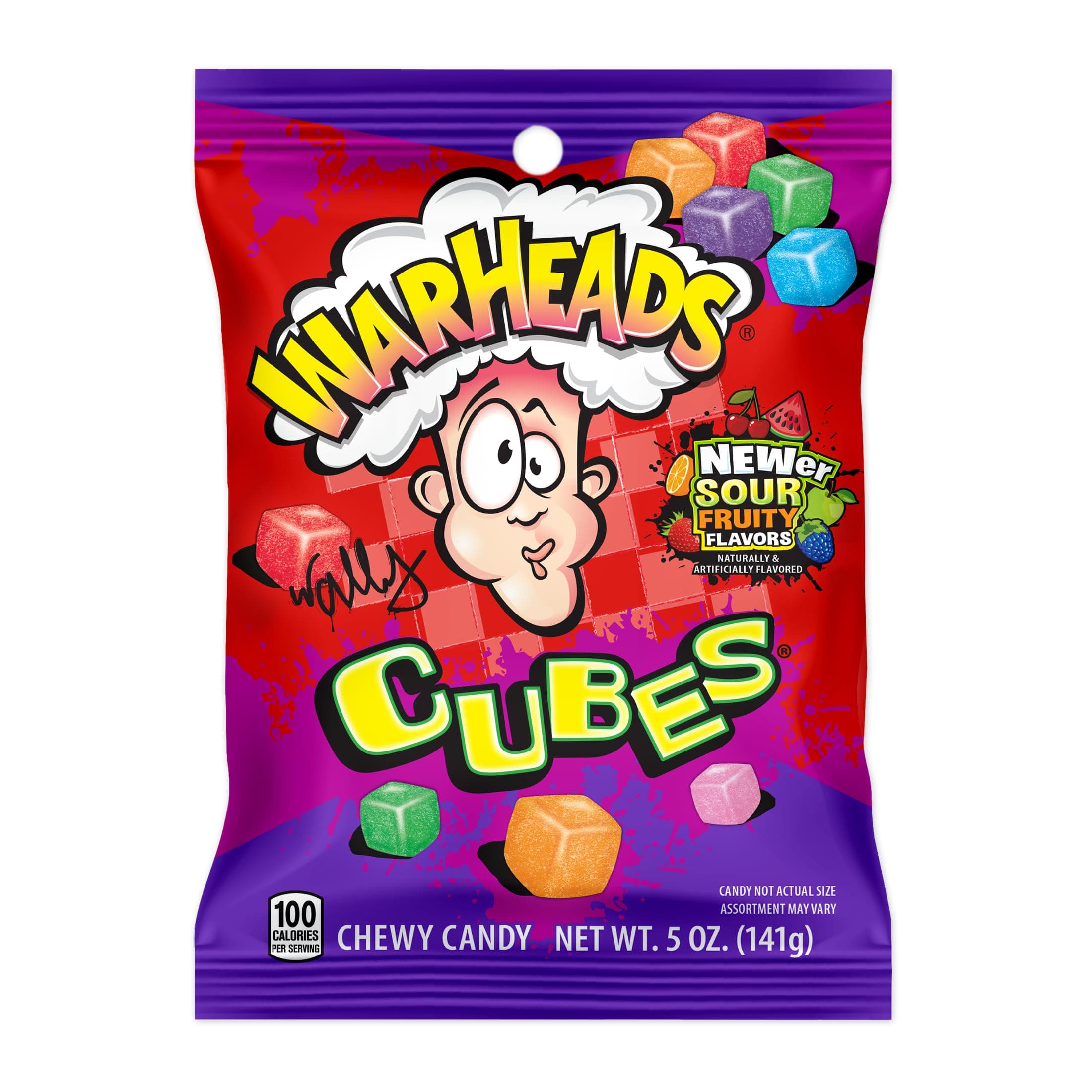 SOUR SWEET AND FRUITY CHEWY CANDY CUBES 5oz (141g)