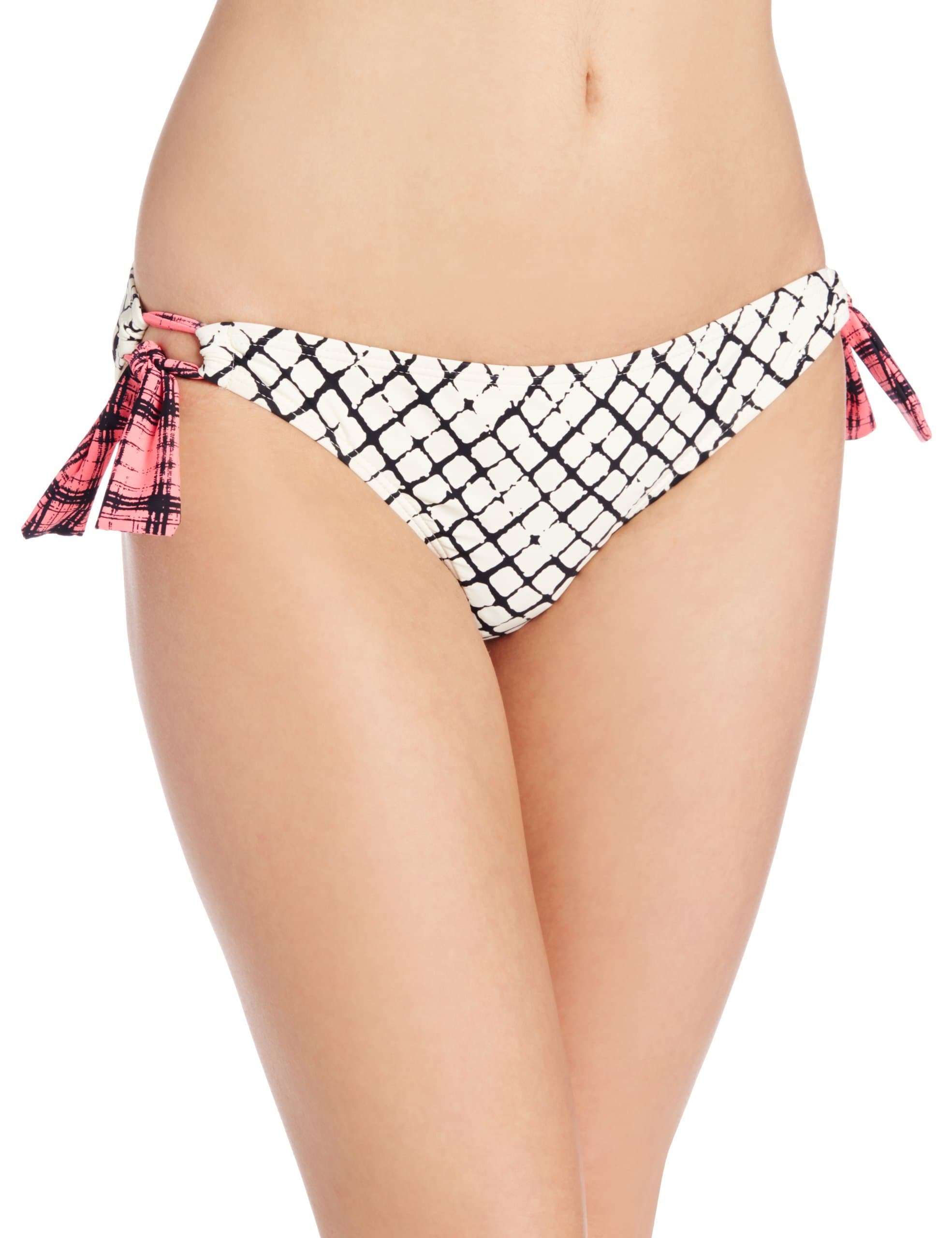 Ella Moss Women's Tunnel Side Swimsuit Bikini Bottom, Veranda Multicolor, Large