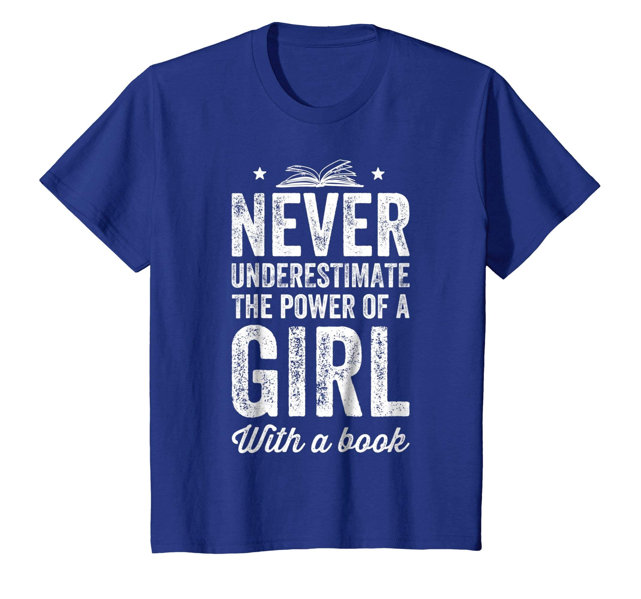 Never Underestimate The Power Of A Girl Book Reading T-Shirt