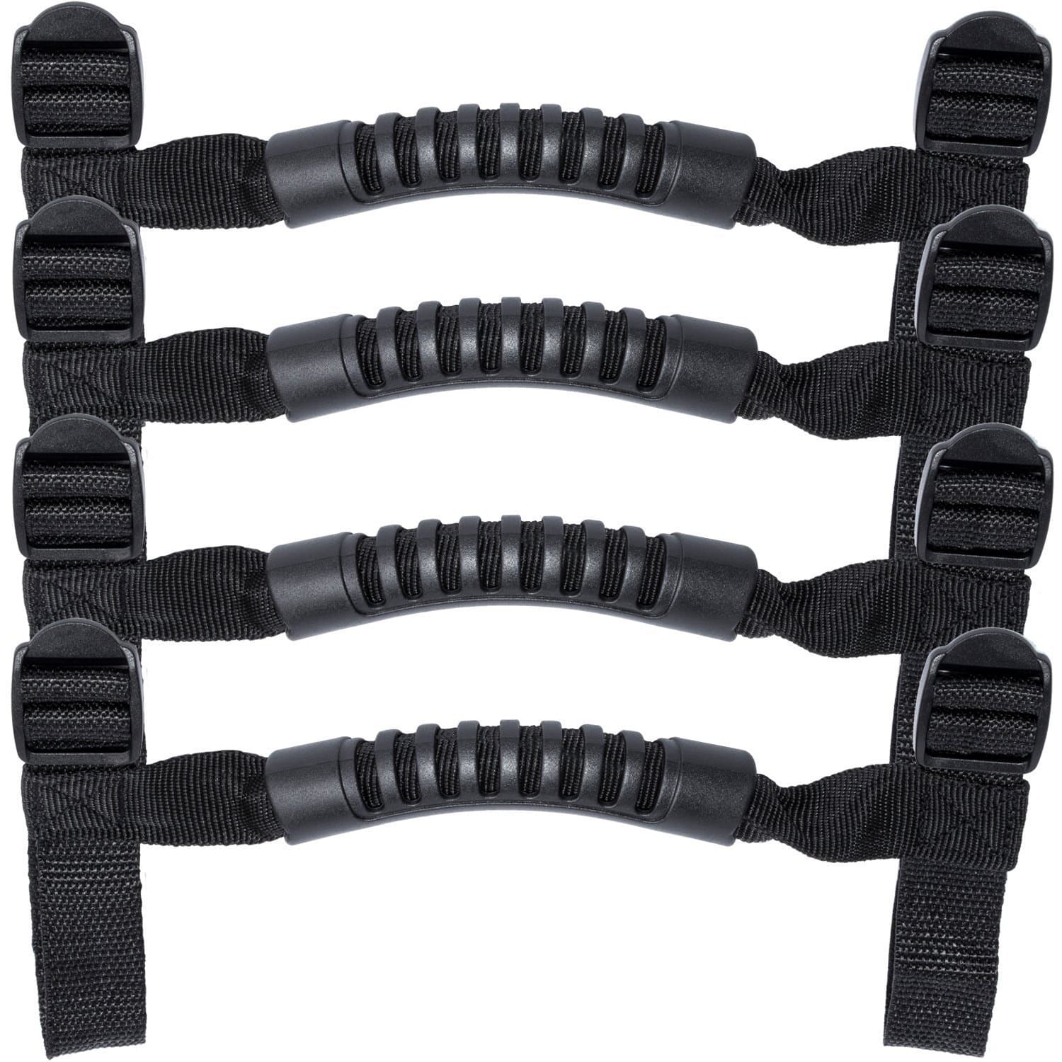 Roll Bar Grab Handles Grip Handle for Jeep Wrangler YJ TJ JK JKU JL JLU Sports Sahara Freedom Rubicon X & Unlimited 1995-2018 (Roll Bar Black)