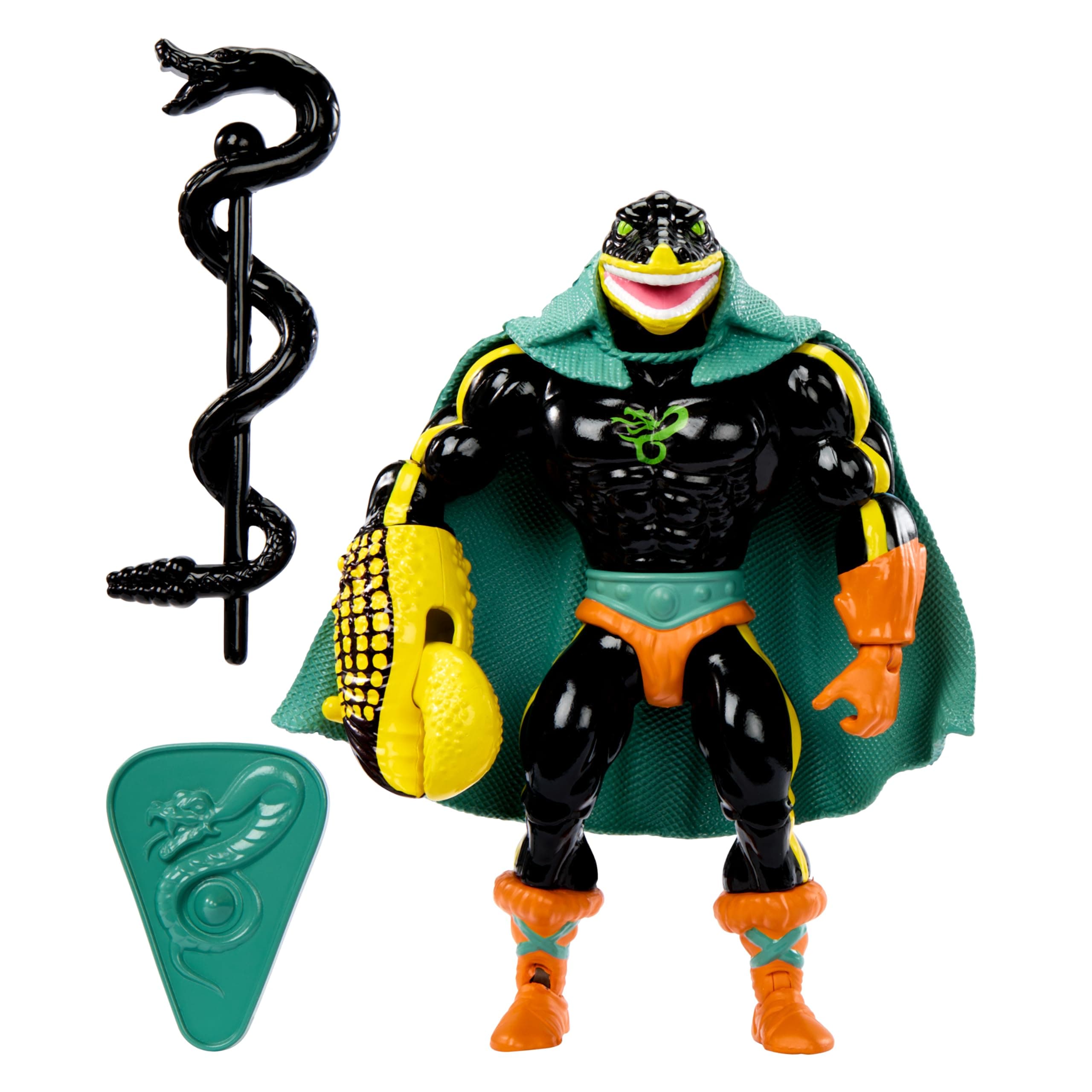 Masters of The Universe Motu Origins Cartoon Collection Lord Gr'asp, Snake Man Action Figure with Claw, Shield and Staff, Toy Gift for Boys and Girls +6 Years, HYD30