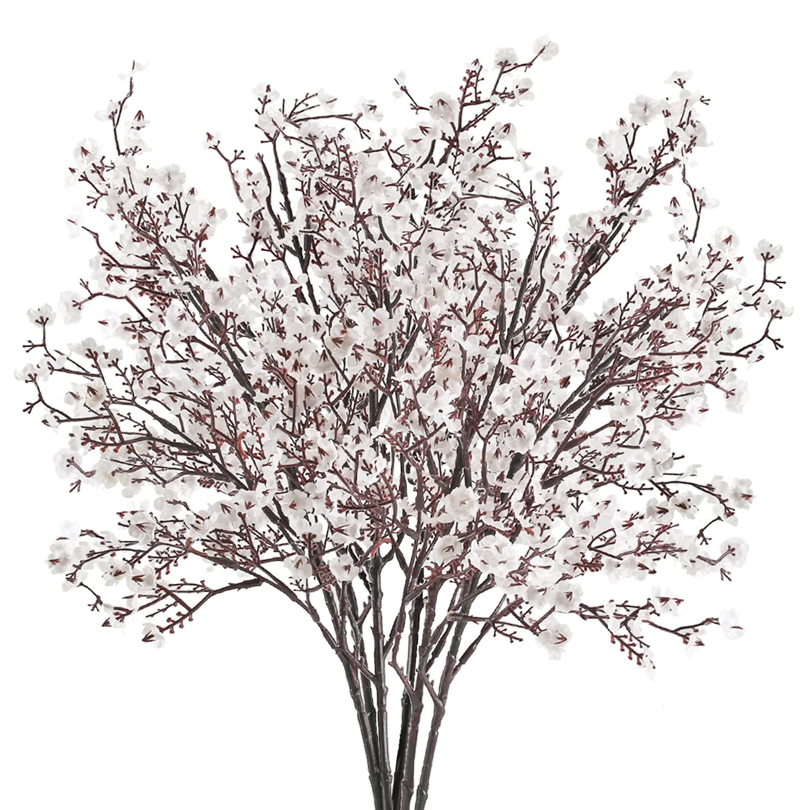 AILANDABabys Breath Artificial Flowers 6 Bundles White Fake Silk Flowers Faux Gypsophila Bouquets Real Touch Fake Flowers Bulk for Home Decor DIY Wedding Party Table Centerpieces Decor