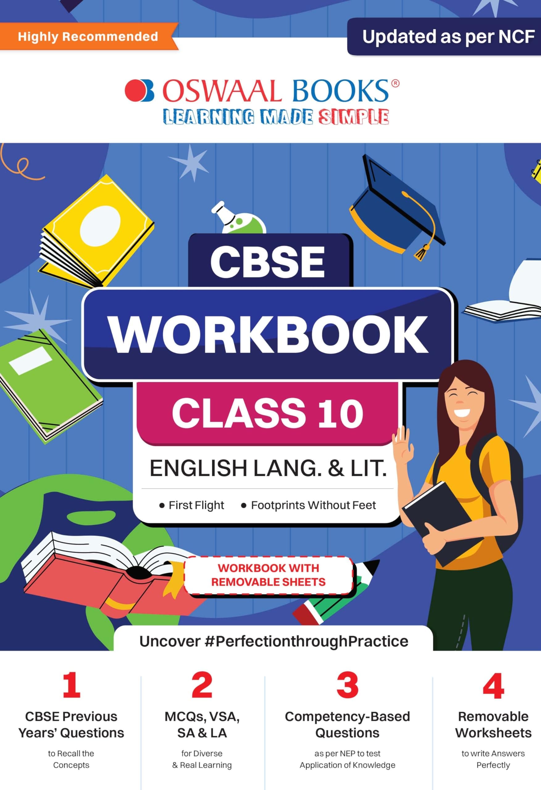 Oswaal Books And Learning Pvt Ltd CBSE Workbook | English Language Literature | Class 10 | Updated as per NCF | For better results | For 2024 Exam