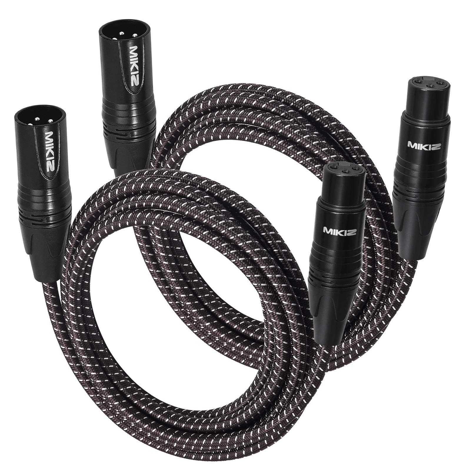 2 Packs Premium XLR Cables Braided