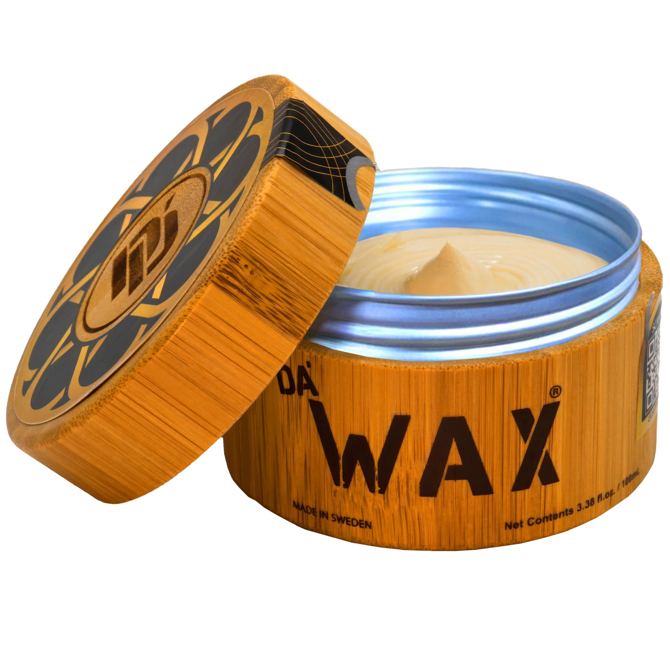 Da' Wax Hair Wax Strong Hold - Natural Matte Finish - Best Salon Professional in a Deluxe Wooden Gift Tub - 100ml