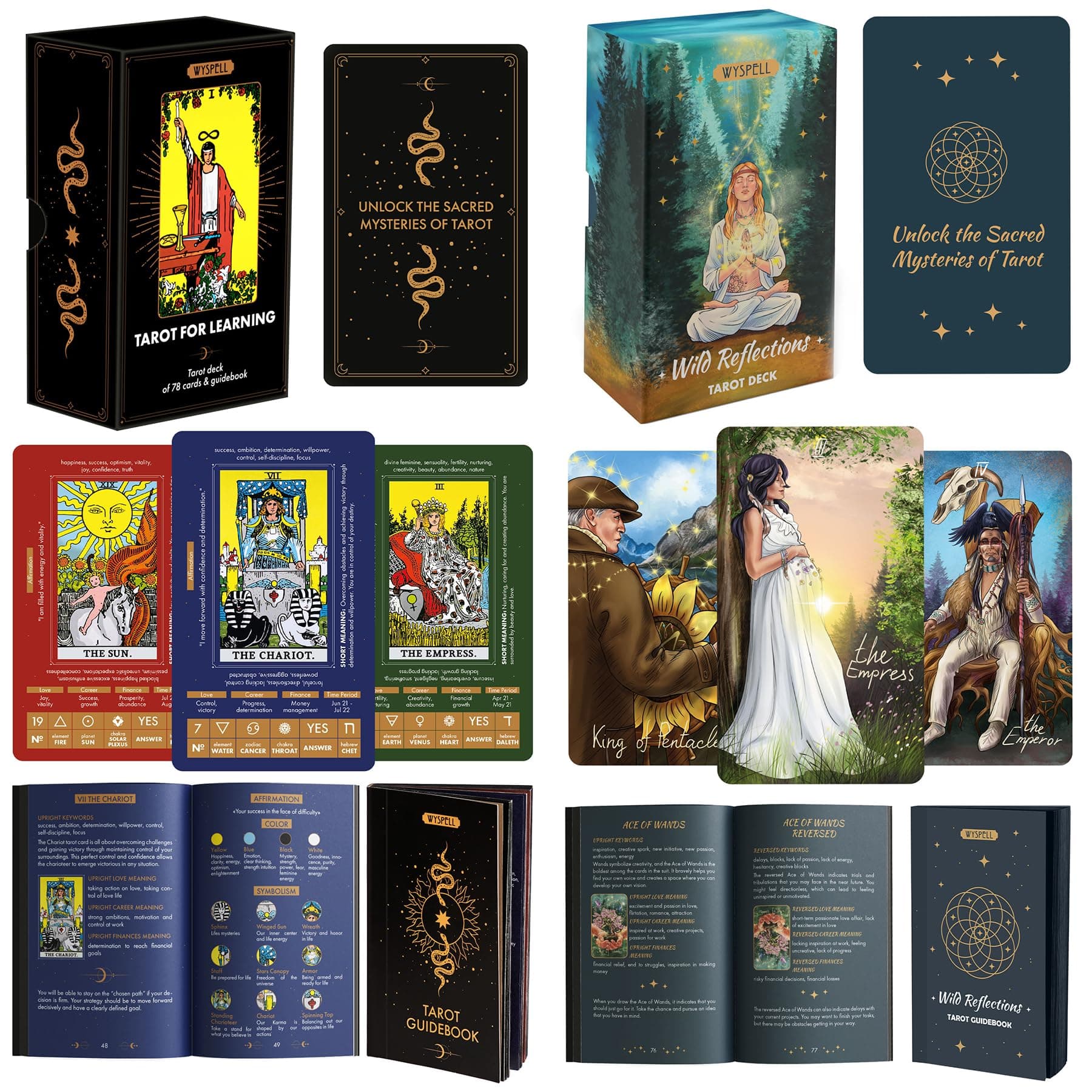 Wyspell Tarot for Learning with Wild Reflections Tarot