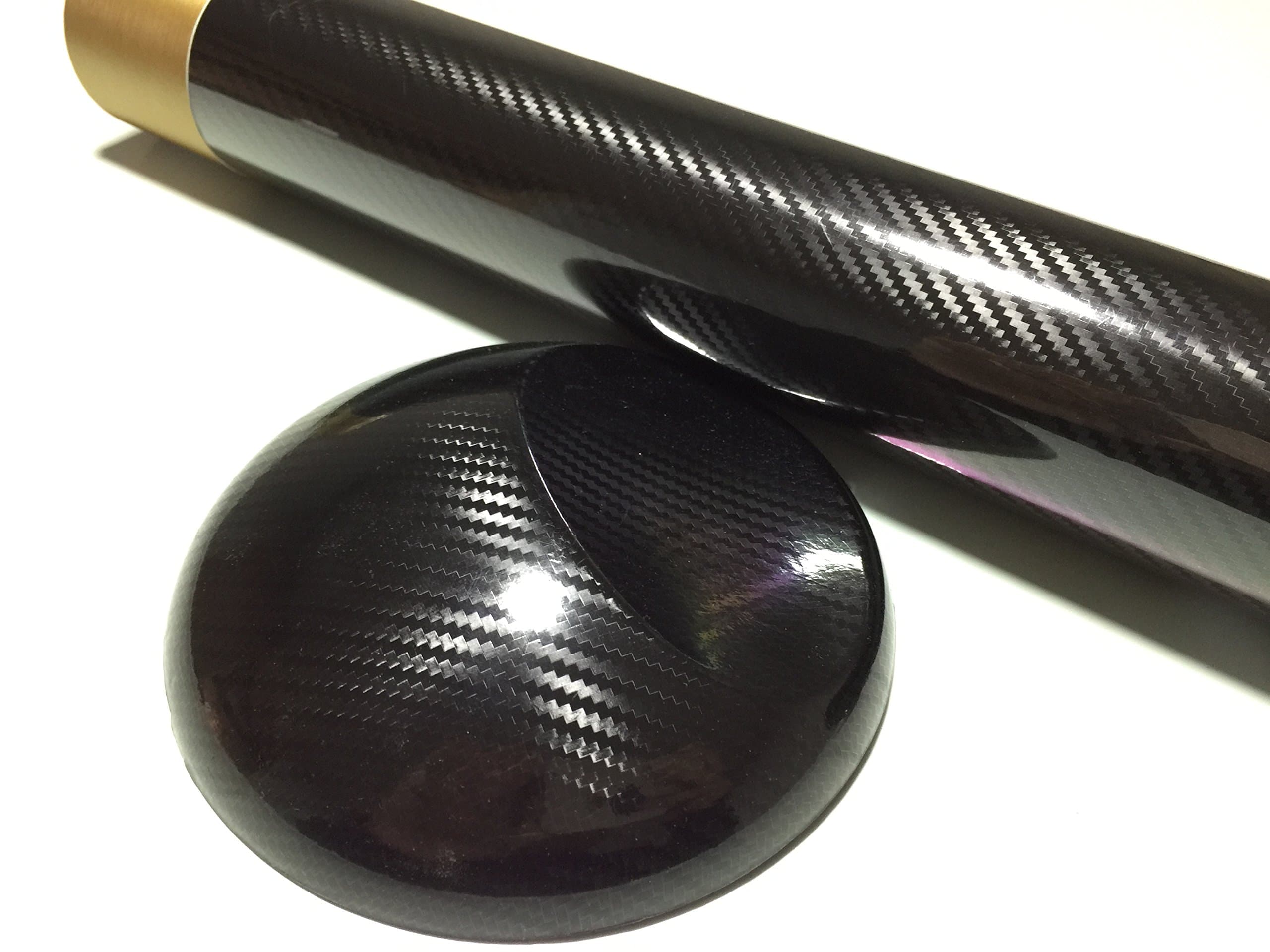 MicroFantasy 5D Carbon Fibre Vinyl Wrap Film Sheet Sticker Black Air/Bubble Free (0.3m(11.8in)x1.52m(59.8in))