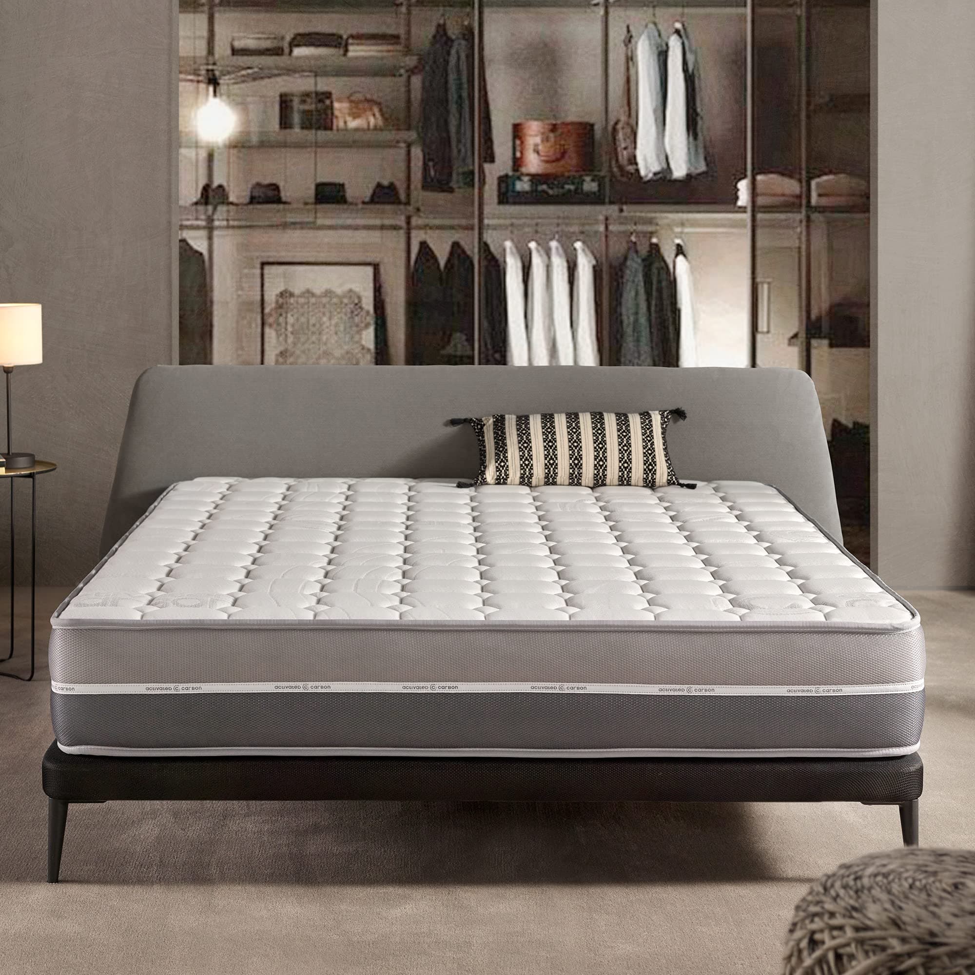 naturalex Carbontech | Special Edition Viscoelastic Memory Foam Mattress | EU Size 160x200cm | Multi Zone Ergonomic Targeted Support for Spinal Alignment | 10 Year Warranty Certified