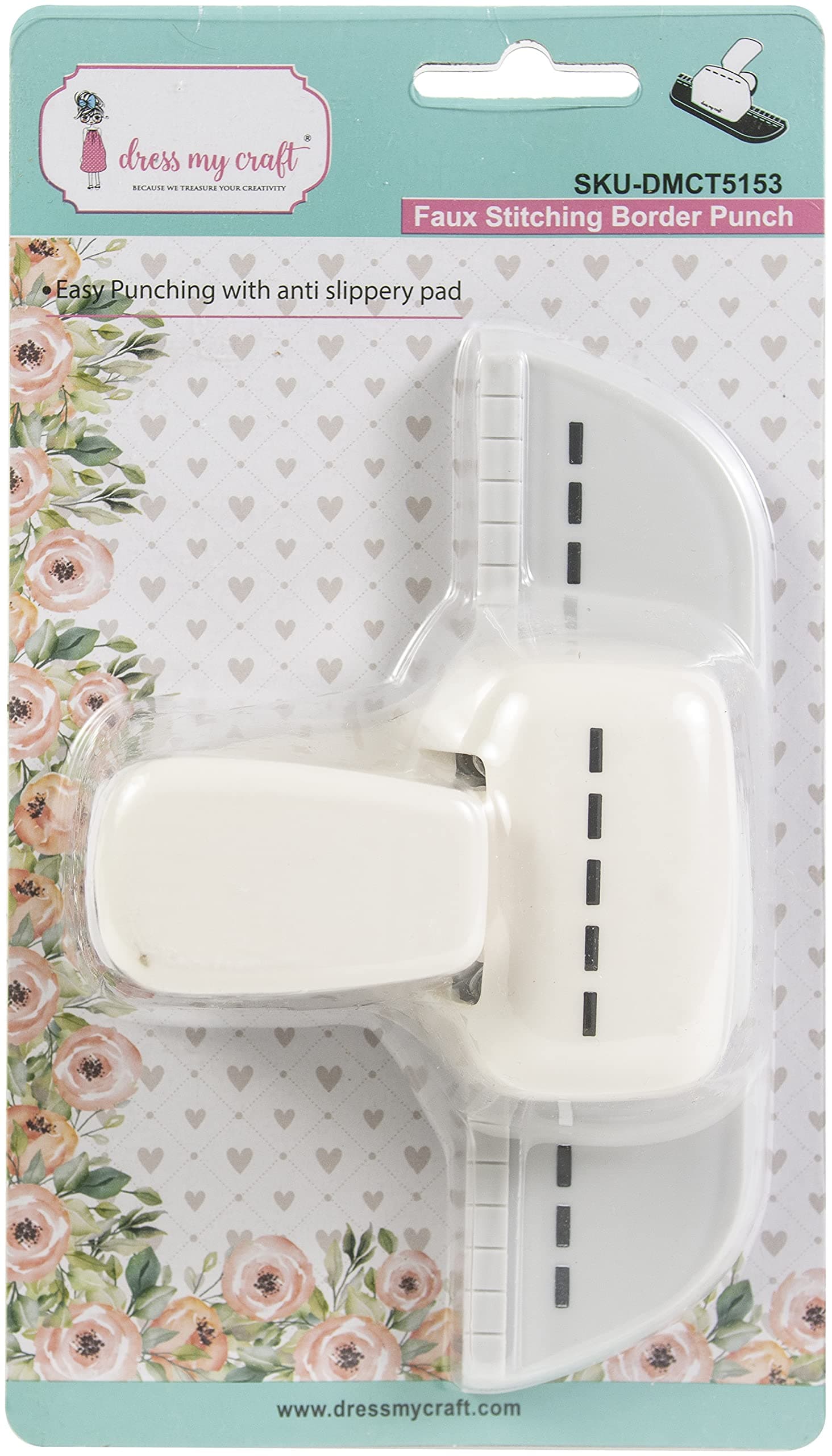 Dress My CraftPaper Punch STCH BORDR, Faux Stitching Border