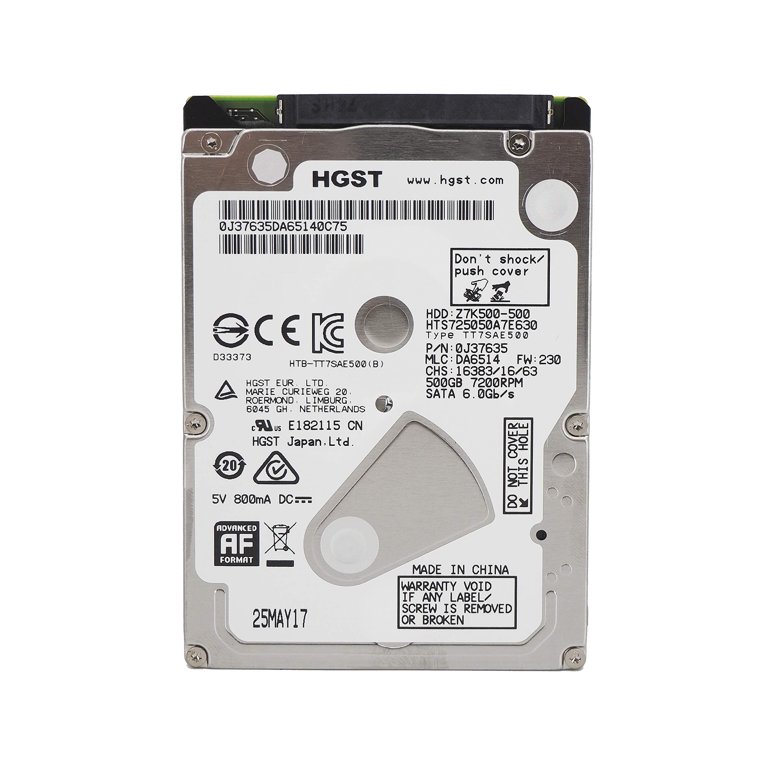 HGST 0J37635 HTS725050A7E630 500 GB Hard Drive 2.5″ Internal 7mm SATA 6Gb/s