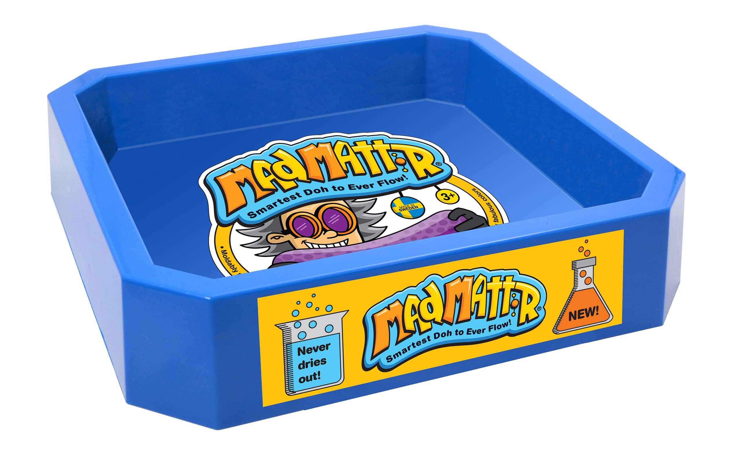 Waba Fun Laptop Tray for Kinetic Sand Bubber Play Dough Clay, Orange