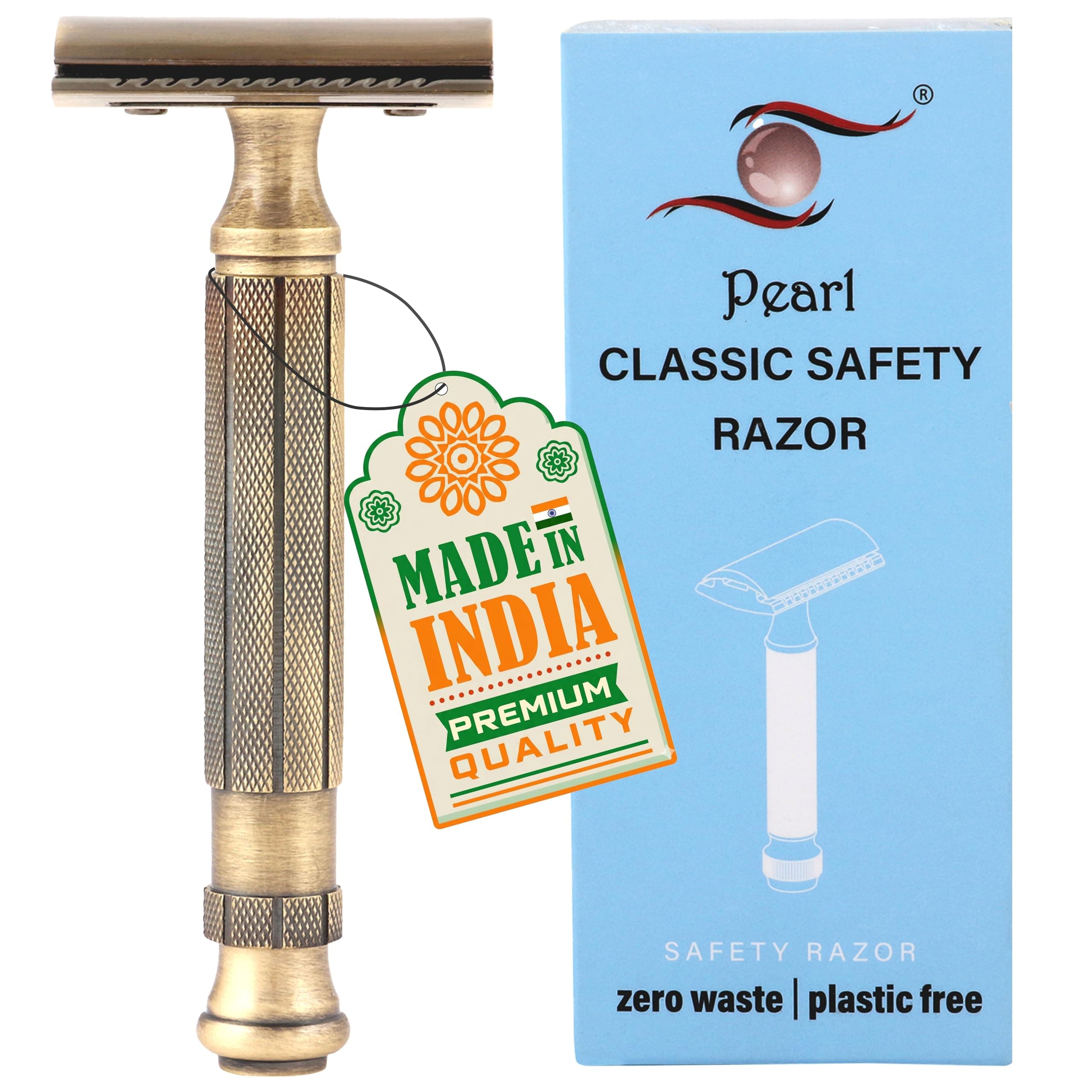 - Shaving Double Edge Safety Razor L-55 (chrome) | Classic & Traditional Safety Razor For Men | Long Lasting Brass Metal | Holi gift options