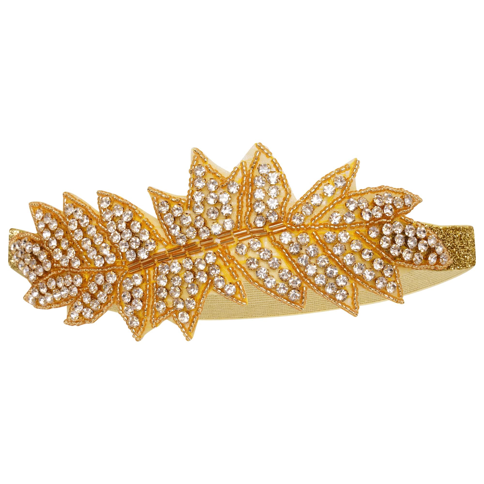 Ro Rox 1920s Catherine Beaded Headband for Women, Great Gatsby Bridal Headpiece Crystal Headband for Weddings, Gatsby-Inspired Parties, Proms, 20s Accessories for Women, Gold