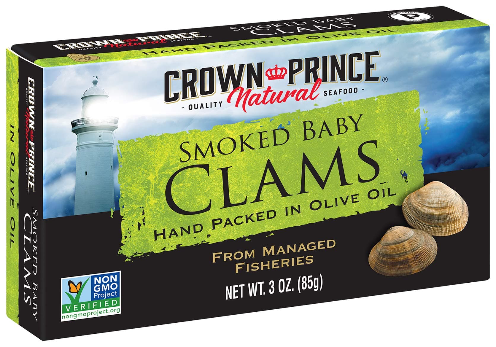 Natural Smoked Baby Clams in Olive Oil, 3-Ounce Cans (Pack of 12)
