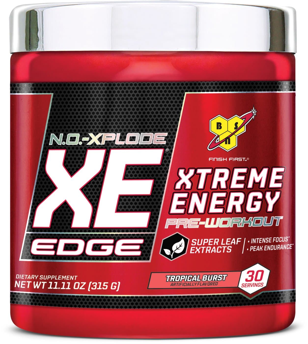 BSN N.O.-Xplode XE Pre-Workout Supplement with Caffeine, Beta-Alanine, and Energy, Flavor: Tropical Burst, 30 Servings