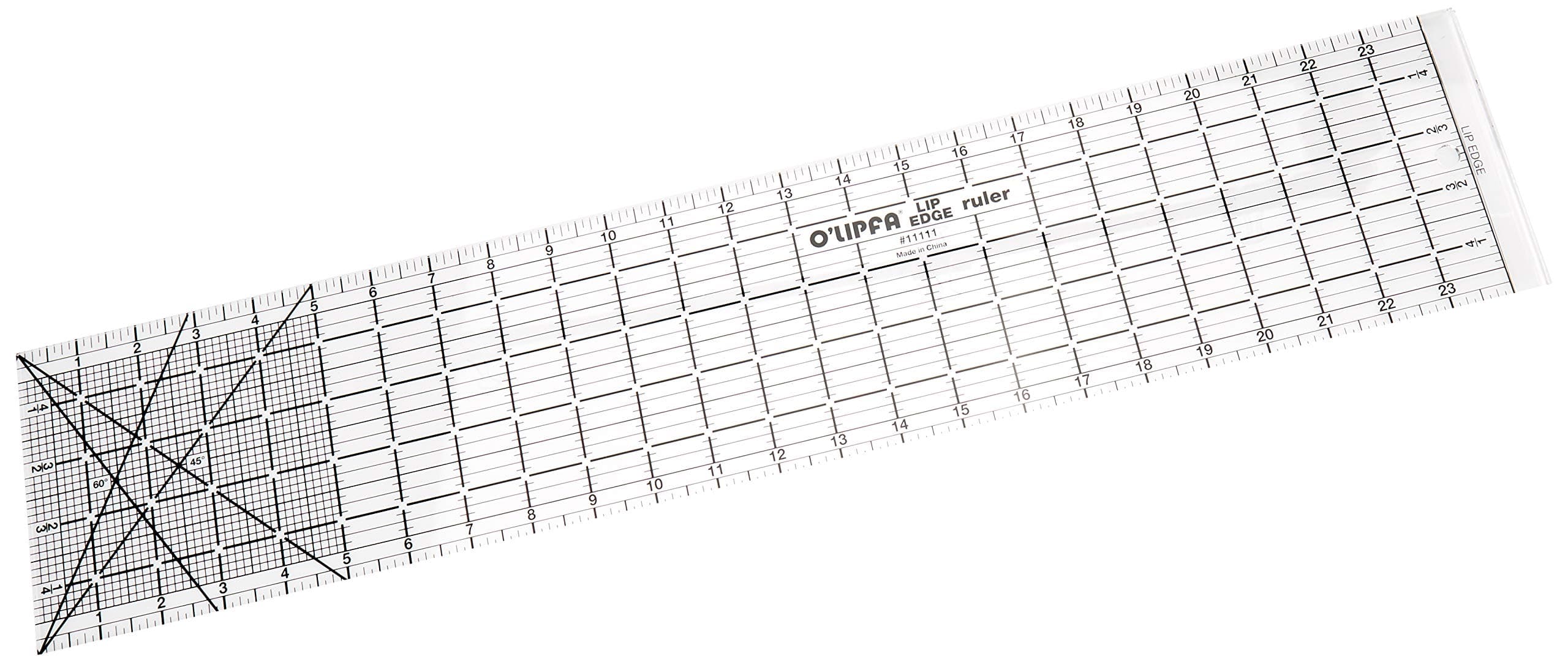 O'Lipfa 11111 Ruler with Lip Edge, 5 x 24-Inch