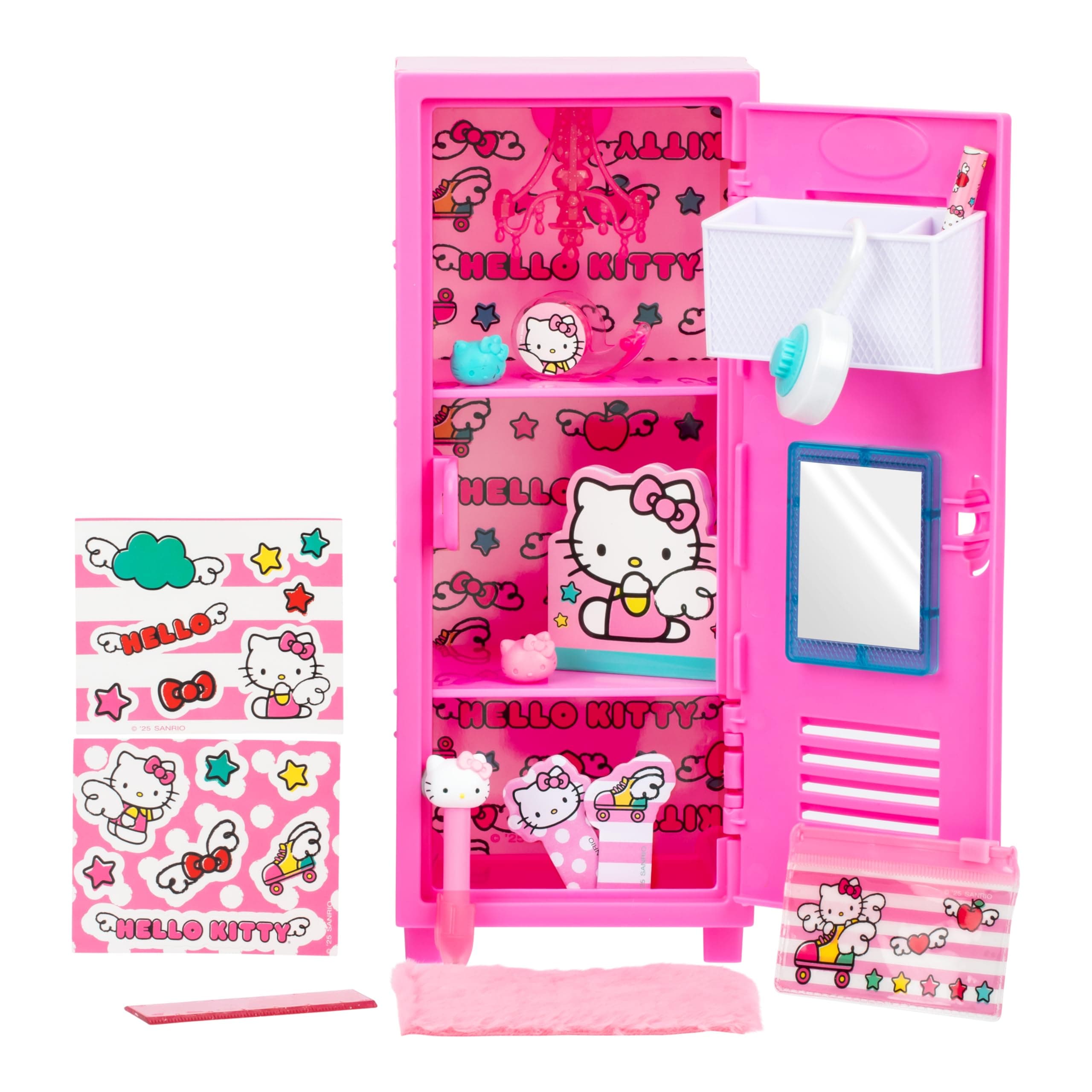 REAL LITTLES Hello Kitty® Micro Locker with Over 15 Tiny Surprises Inside! Customize and Decorate Your Locker and Discover Real Working Hello Kitty® Micro Stationery