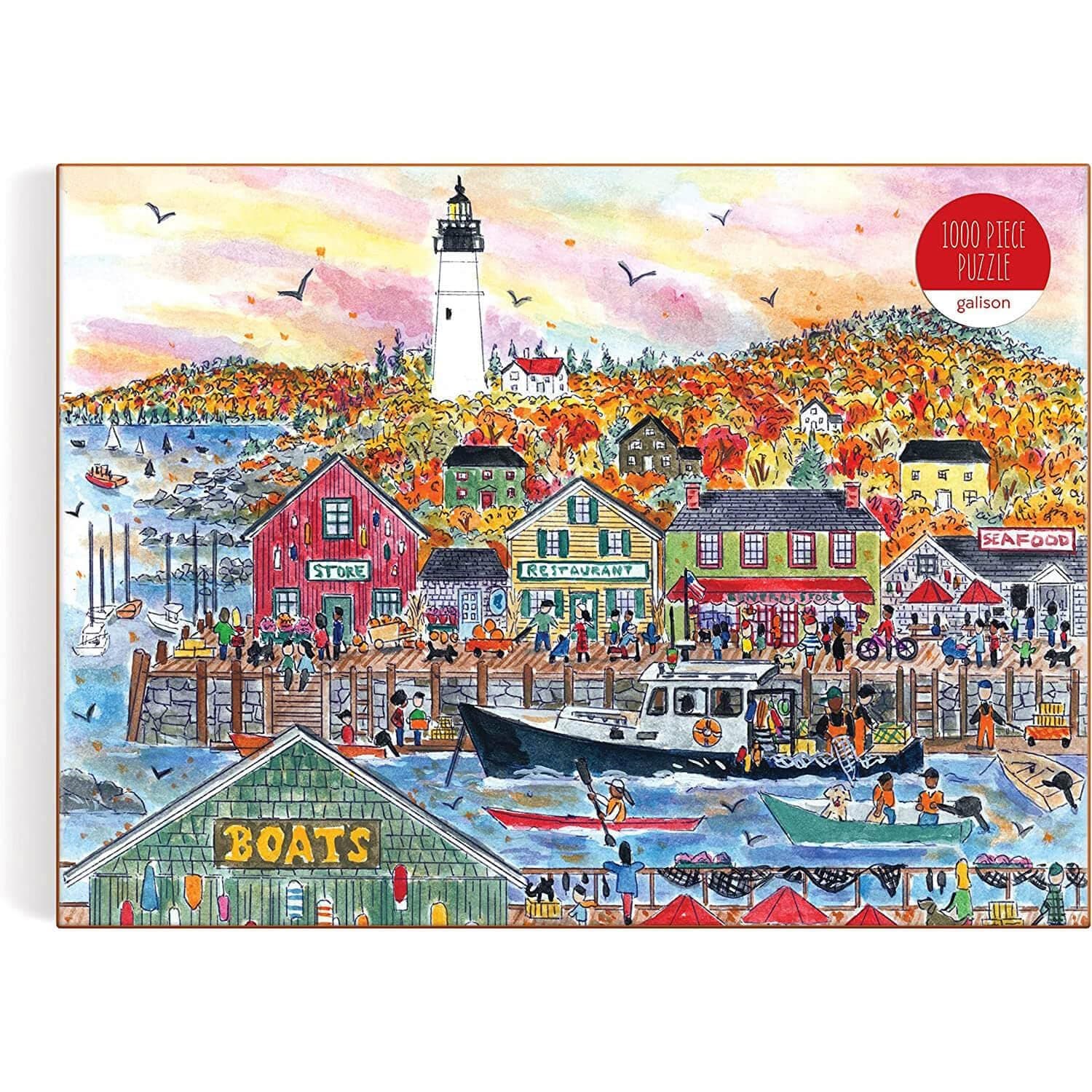 Galison Michael Storrings Autumn By the Sea 1000 Piece Puzzle