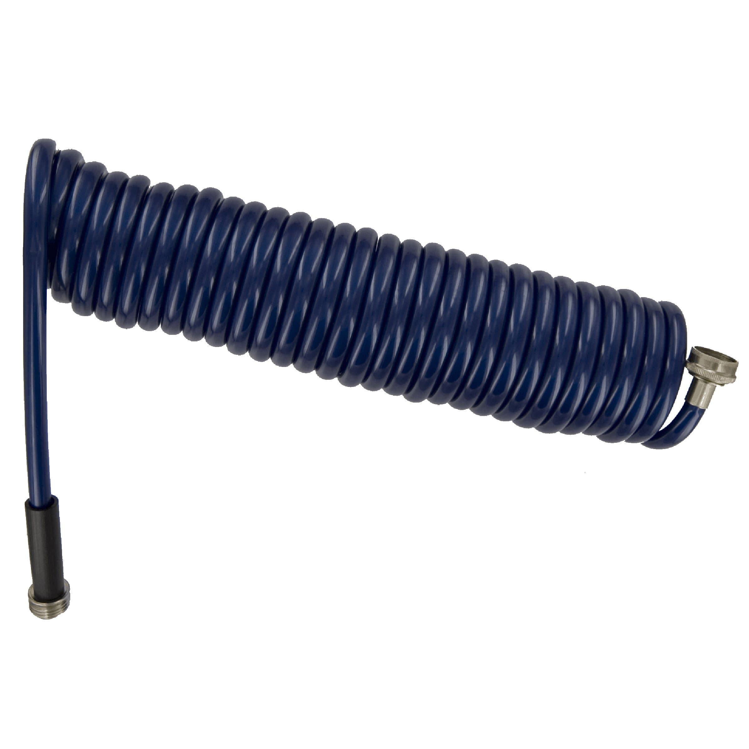 Plastair SpringHose PUW625B9-M-3-AMZ Light Polyurethane Drinking Water Safe Marine/RV Recoil Hose, Blue, 3/8-Inch by 25-Foot