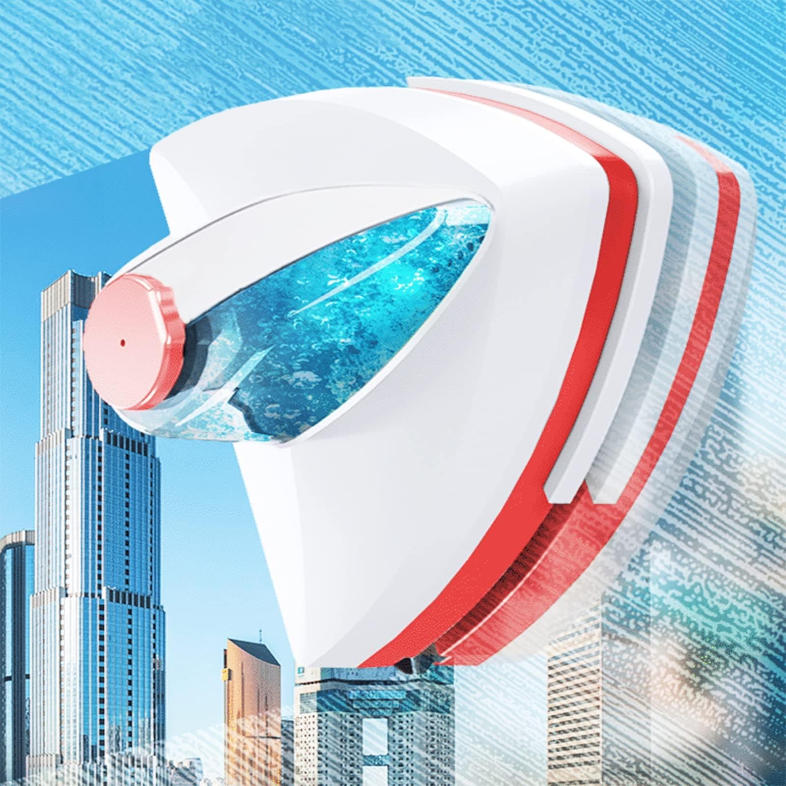 MAKINGTEC Window Cleaner, Double Sided Magnet Window Cleaner Tool, Water-filled Window Brush, Window Cleaner Double Sided Glass Wiper, for Single Layer Glass Thickness 0.3''-0.6''