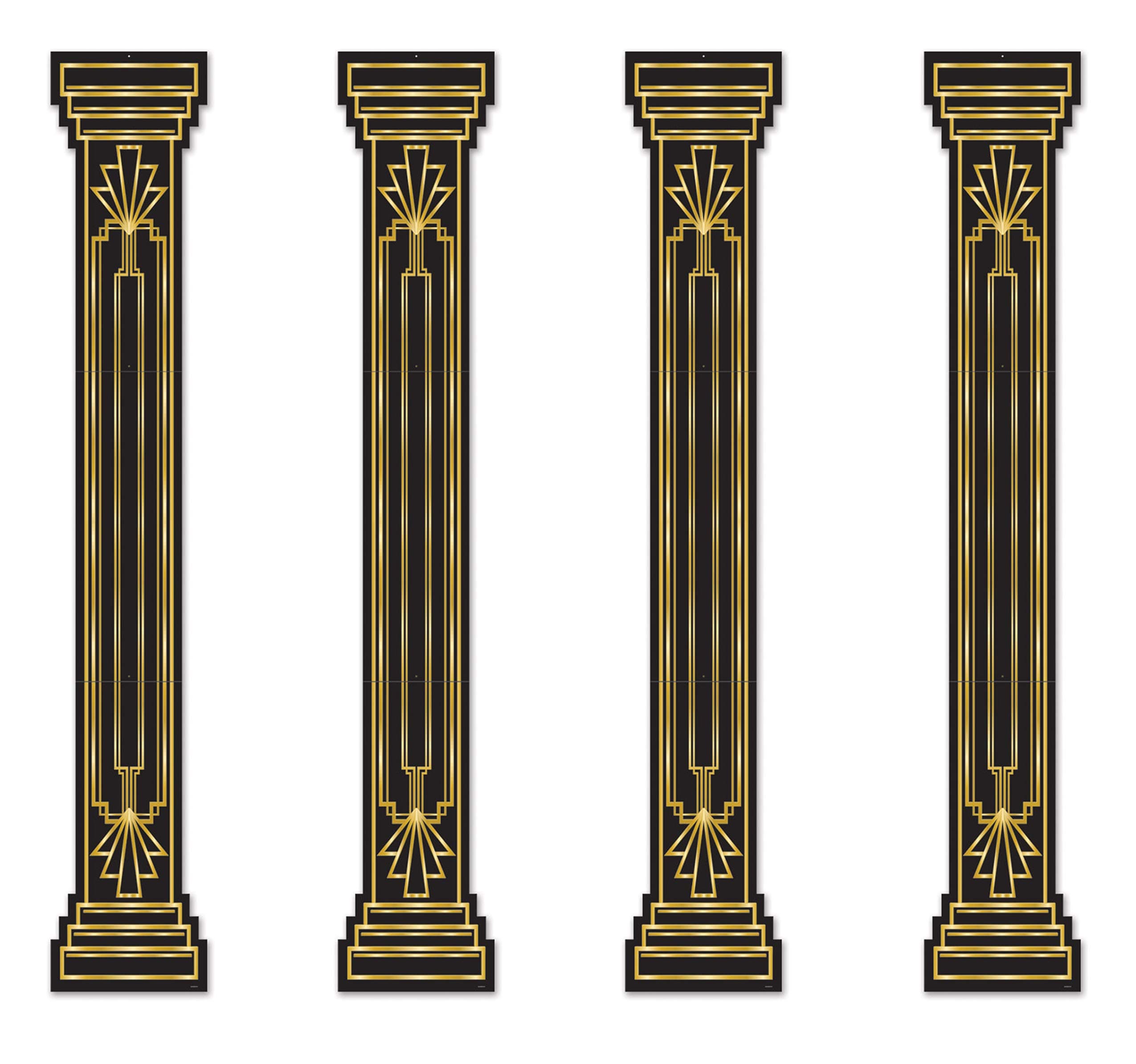Beistle 4 Piece Roaring 20's Column Pull Down Party Decorations