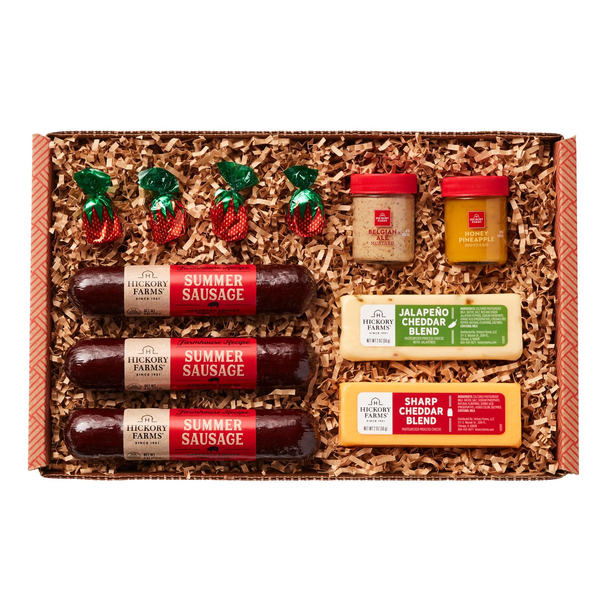 Hickory Farms Savory & Sweet Farmhouse Meat and Cheese Gift Basket (Small) - Box Set | Charcuterie Board Food | Summer Sausage | Father's Day | Mother's Day | Easter | Christmas | Holiday | Housewarming | Gourmet | Sympathy | Care Package