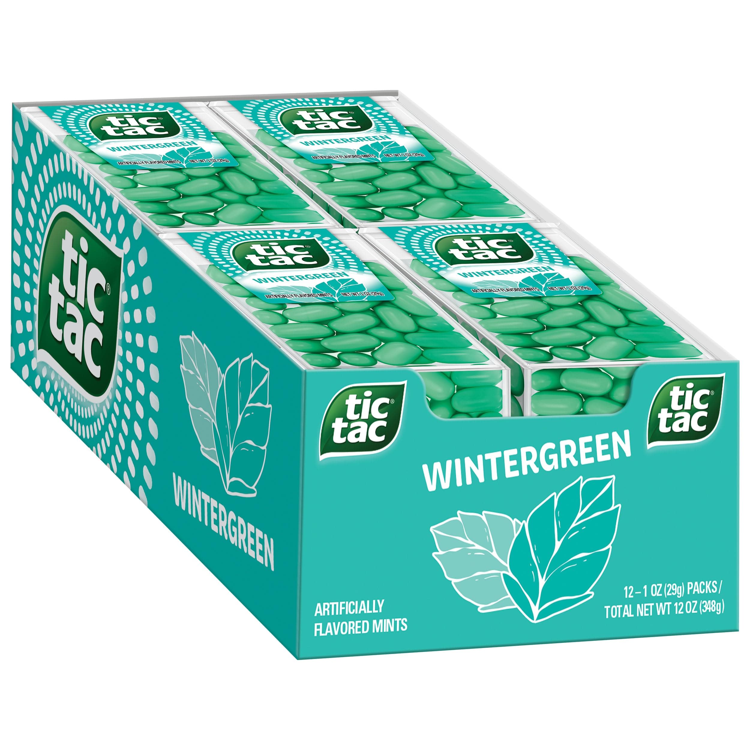 tic tac Wintergreen Singles, 1 Ounce (Pack of 12) by Tic Tac