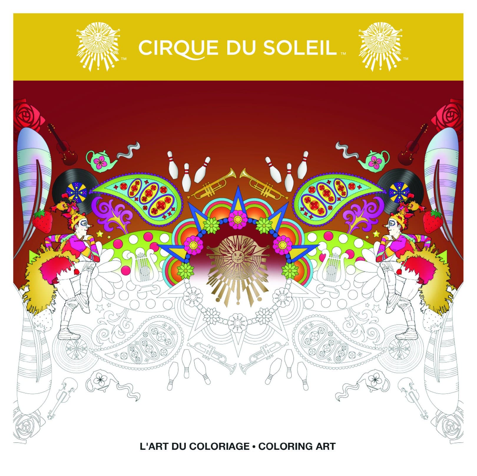 Cirque du Soleil Coloring Book Stress Relief Book