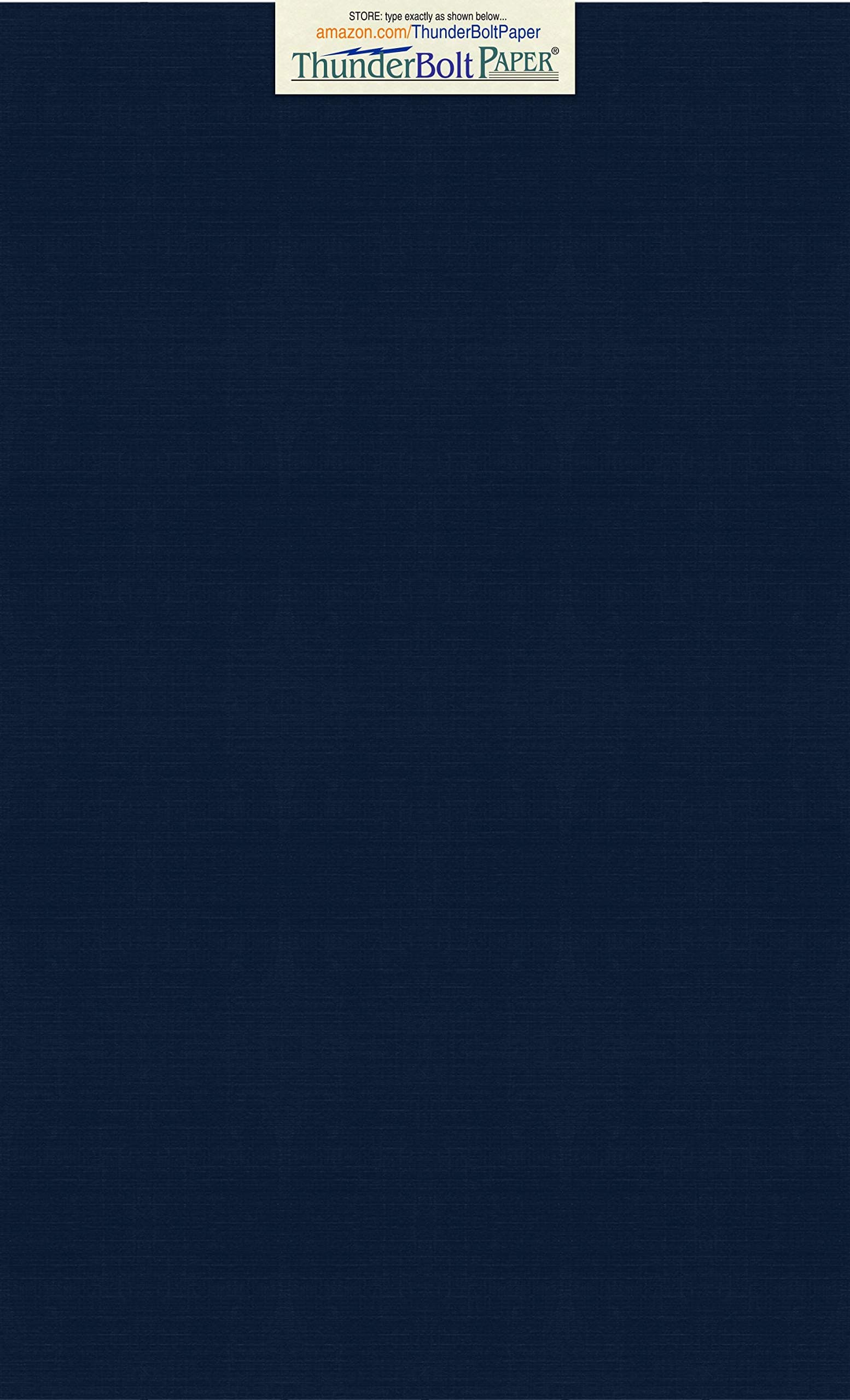 100 Dark Navy Blue Linen 80# Cover Paper Sheets - 8.5 X 14 Inches Legal|Menu Size - 80 lb/Pound Card Weight - Fine Linen Textured Finish - Deep Dye Quality Cardstock