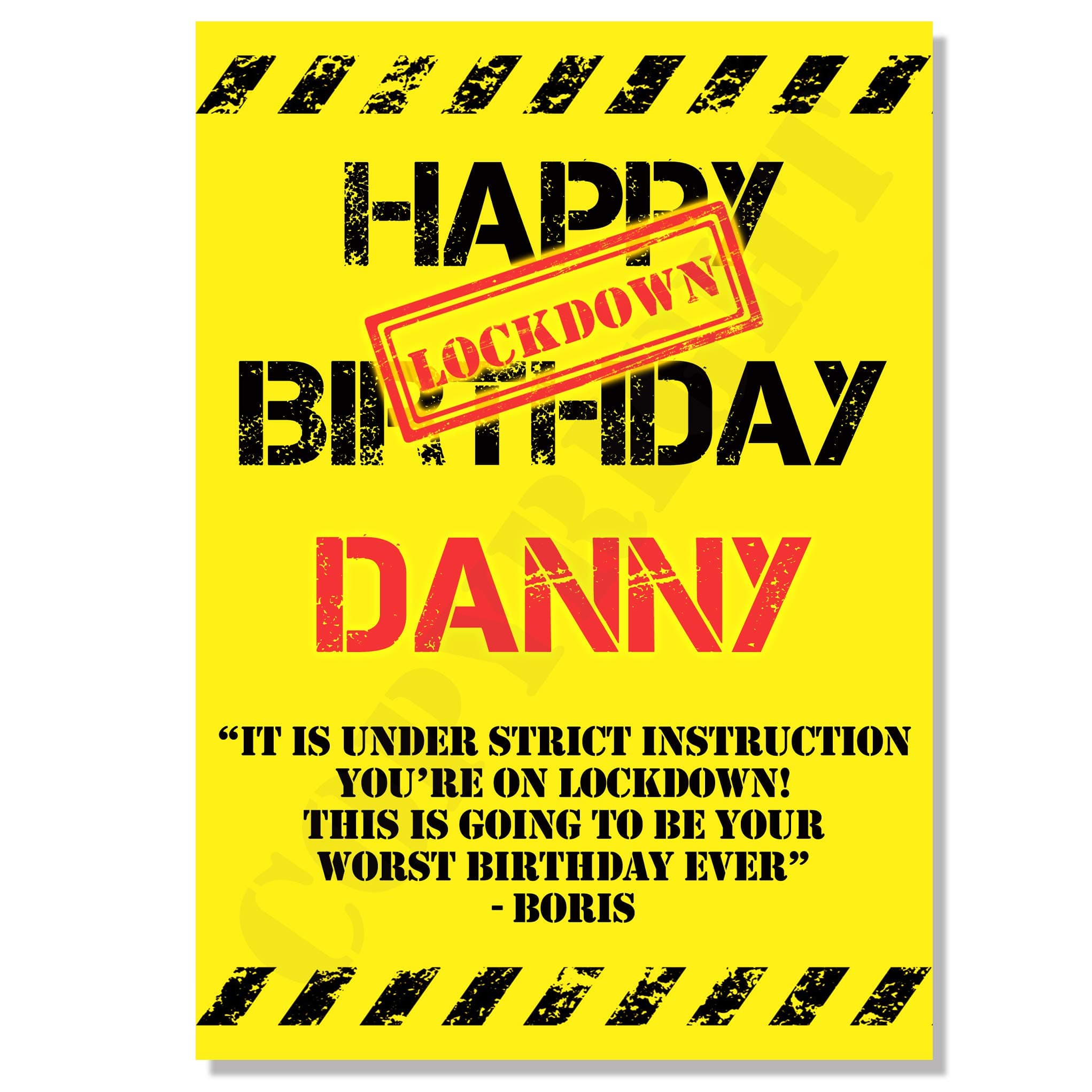 HENSITA Happy Birthday Boris Funny Style Card